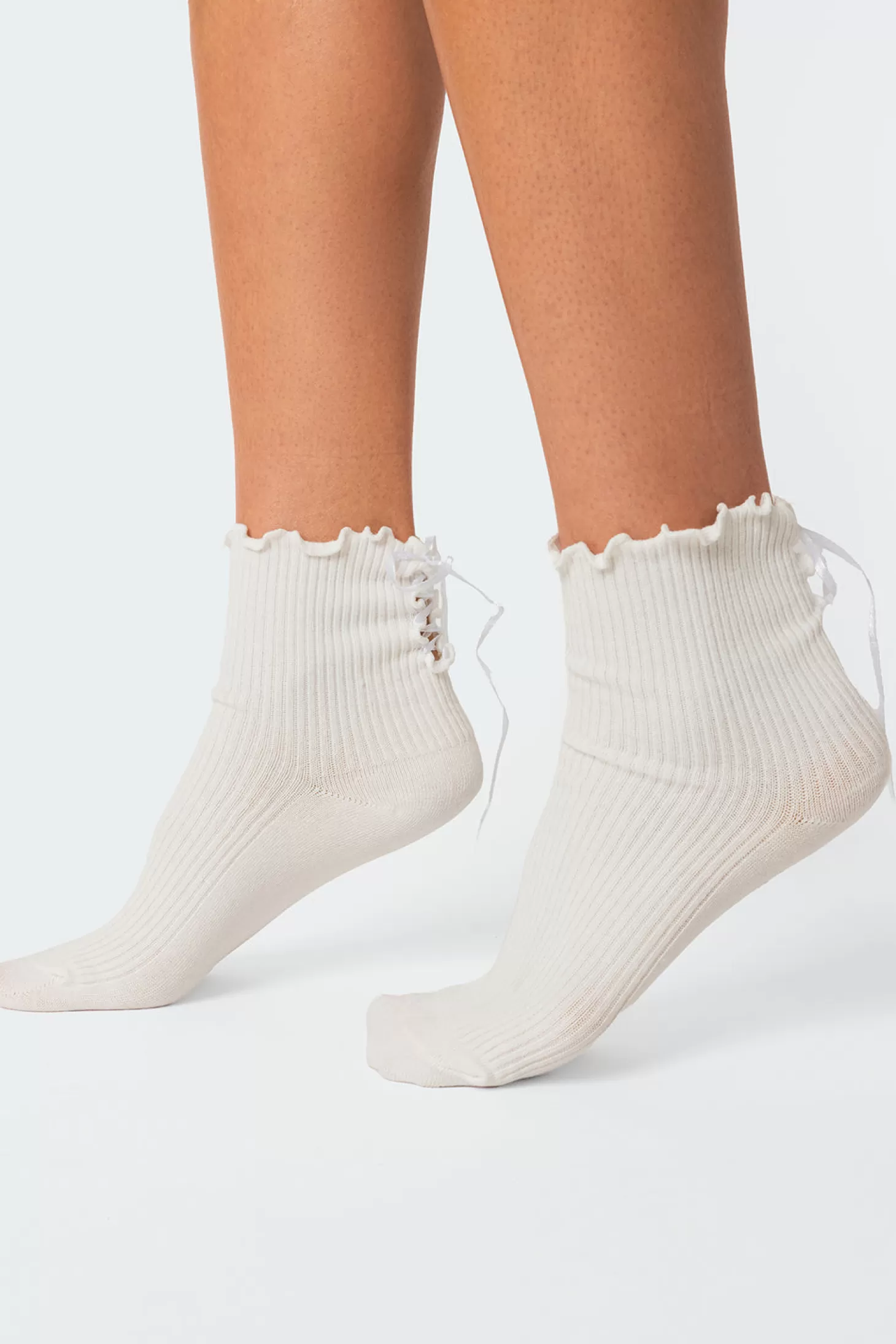 edikted Lace Up Frilled Socks* Socks & Tights