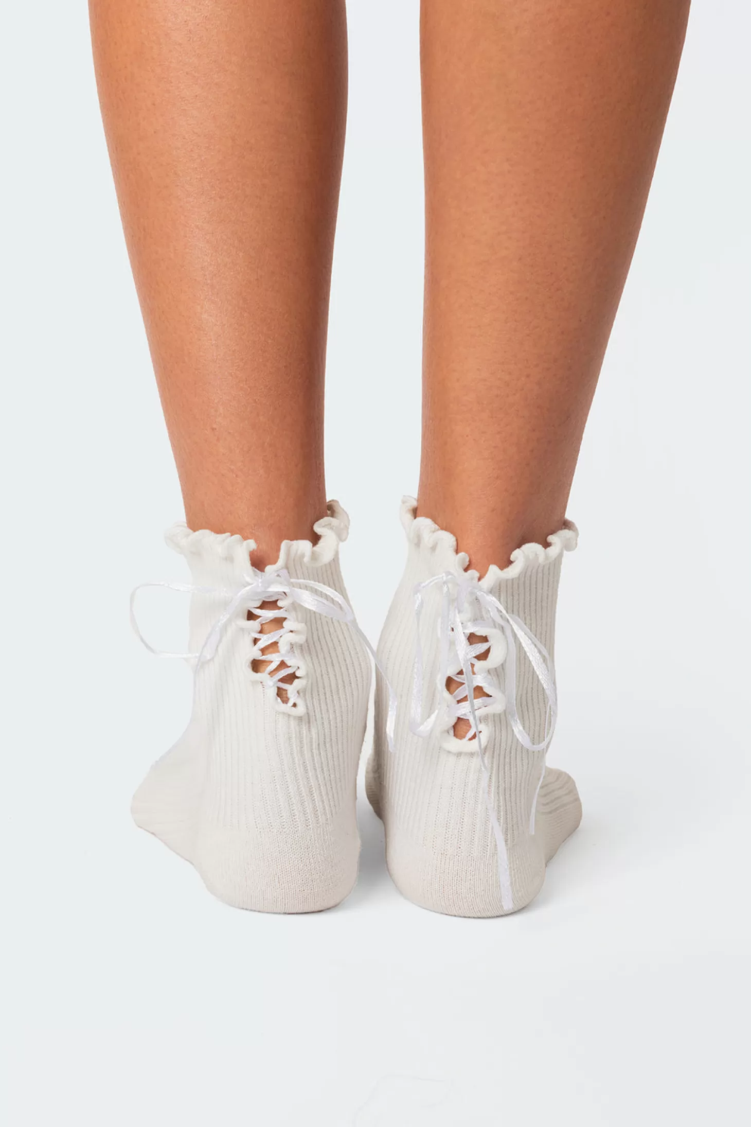 edikted Lace Up Frilled Socks* Socks & Tights