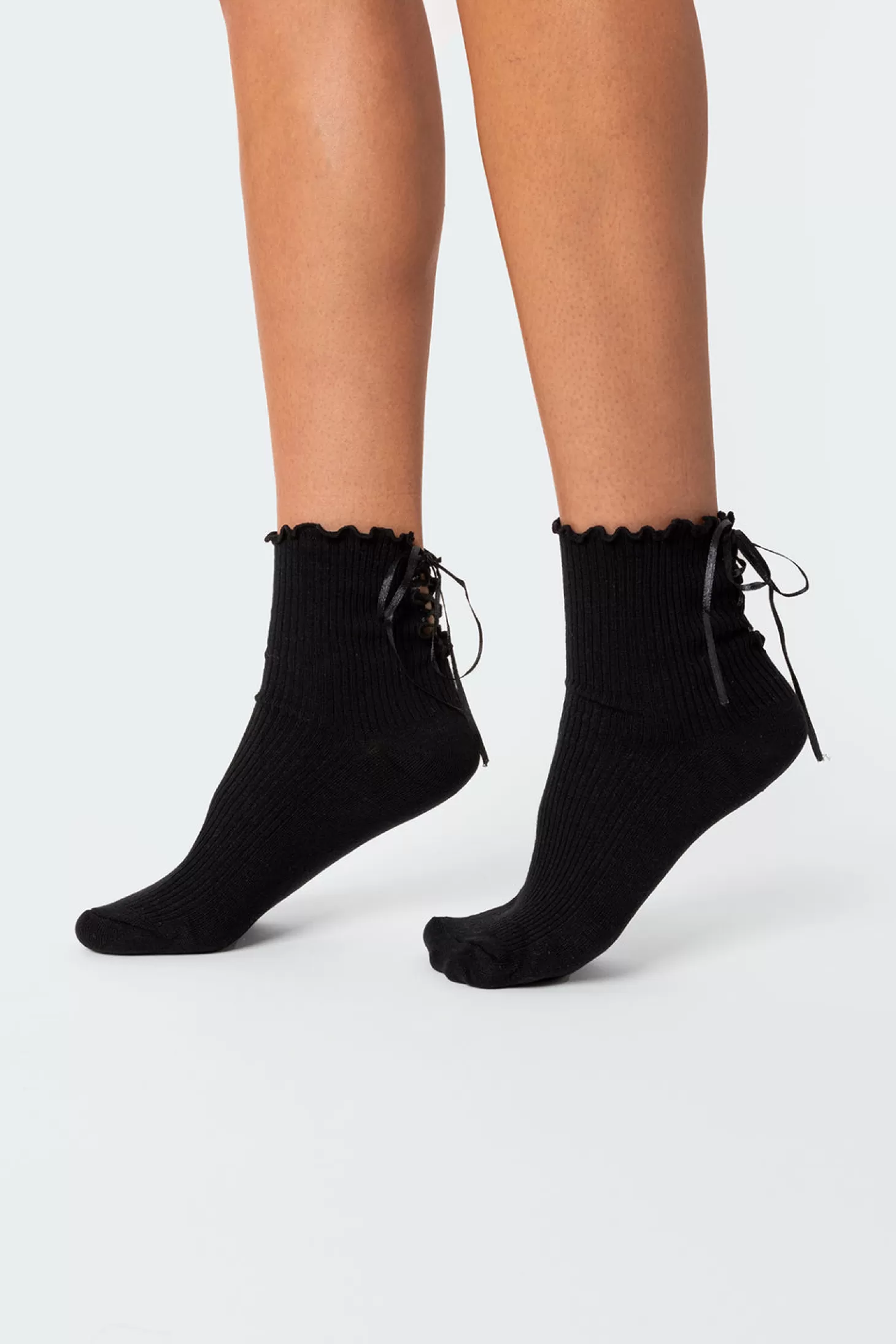 edikted Lace Up Frilled Socks* Socks & Tights