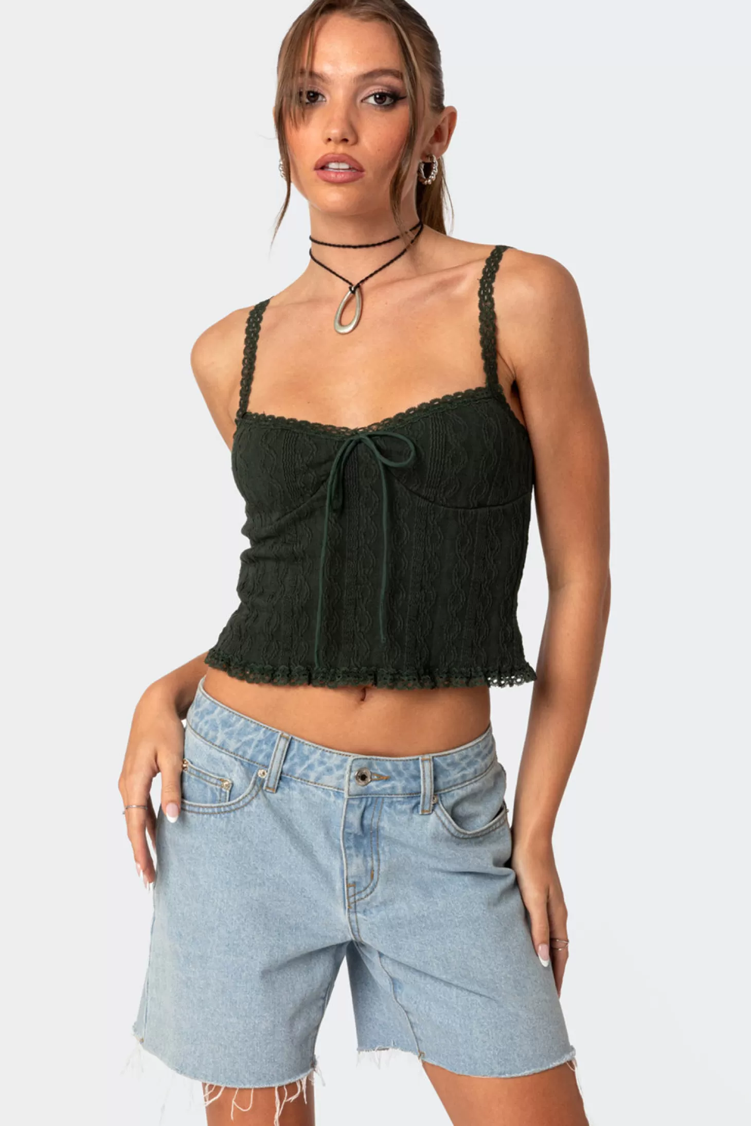 edikted Lacey Knit Tank Top* Crop Tops | Tank Tops