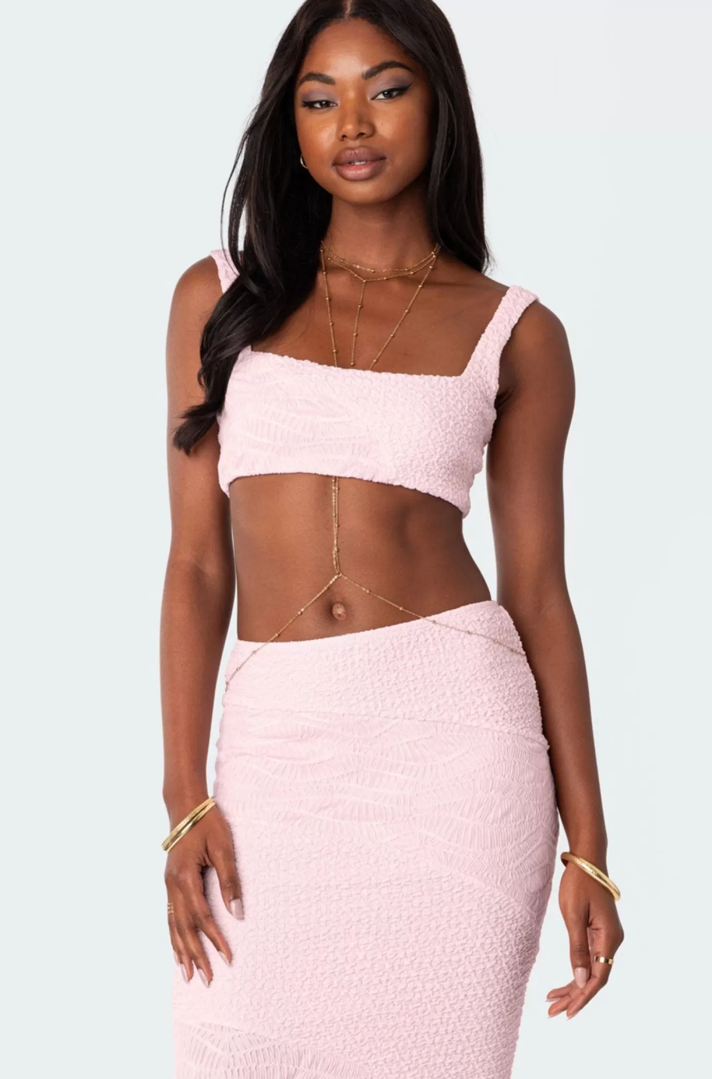 edikted Laguna Multi Texture Crop Top* Crop Tops