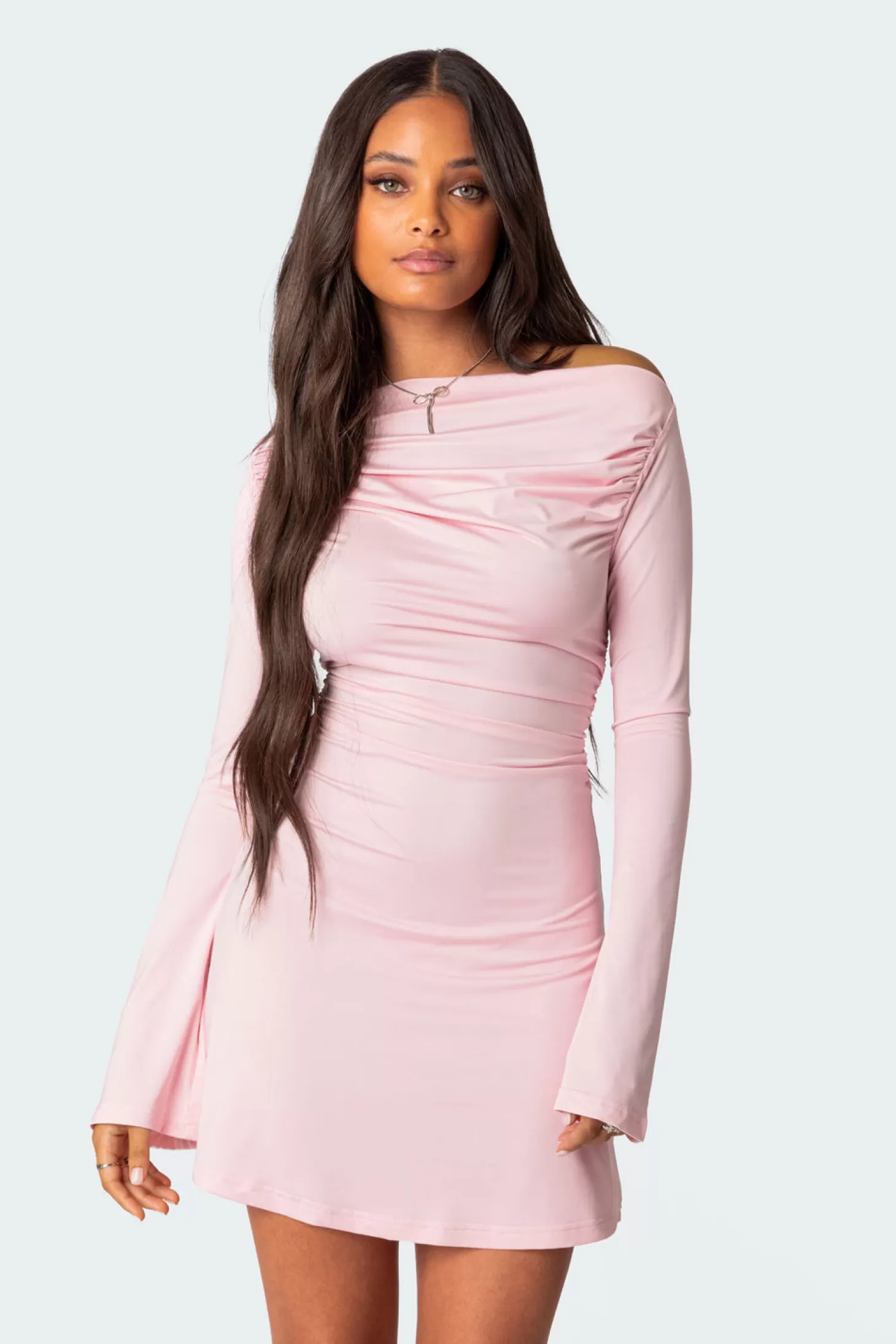 edikted Leena Gathered Mini Dress* Mini Dresses | Long Sleeve Tops