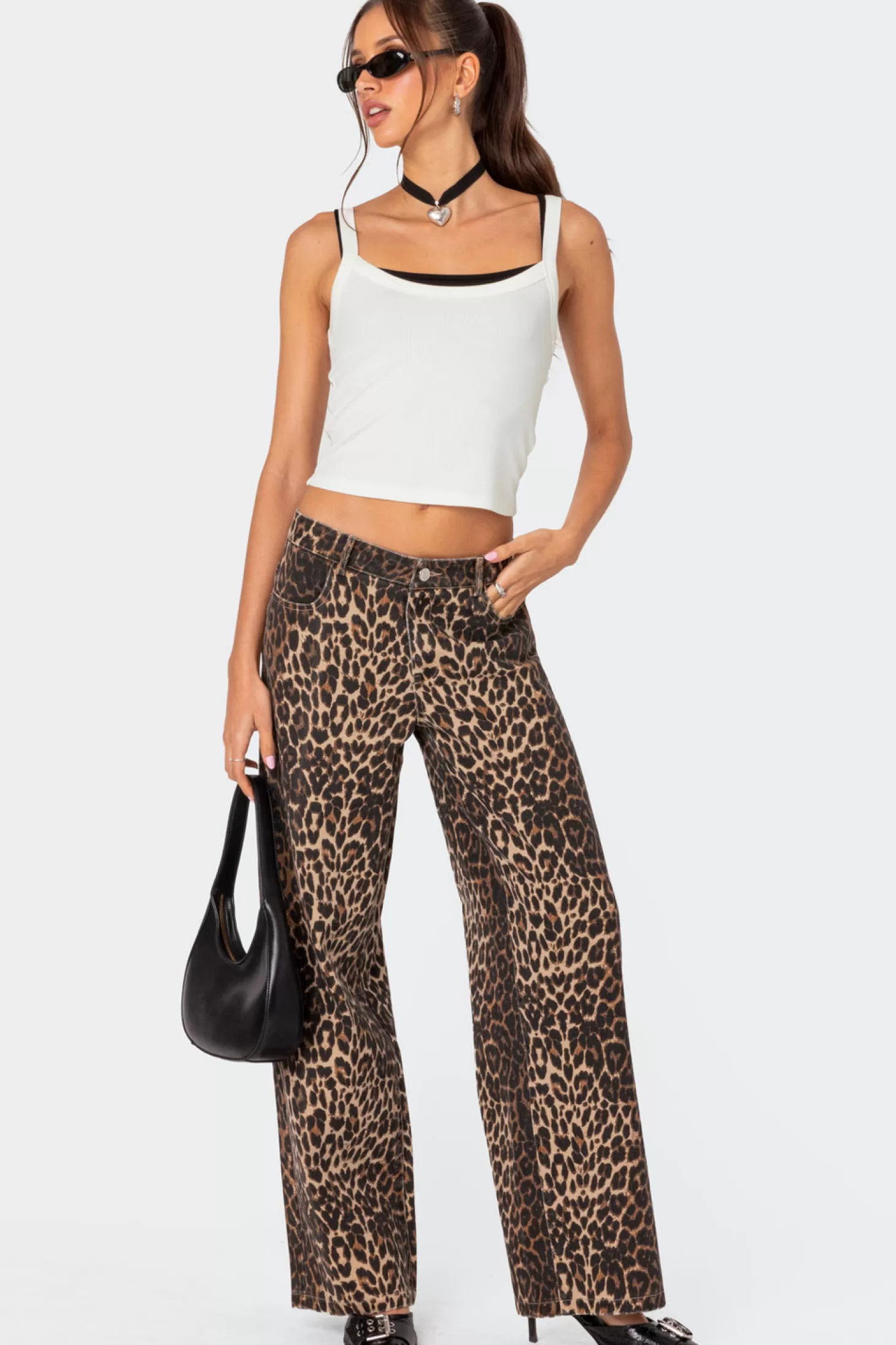 edikted Printed Low Rise Jeans* Jeans | Jeans