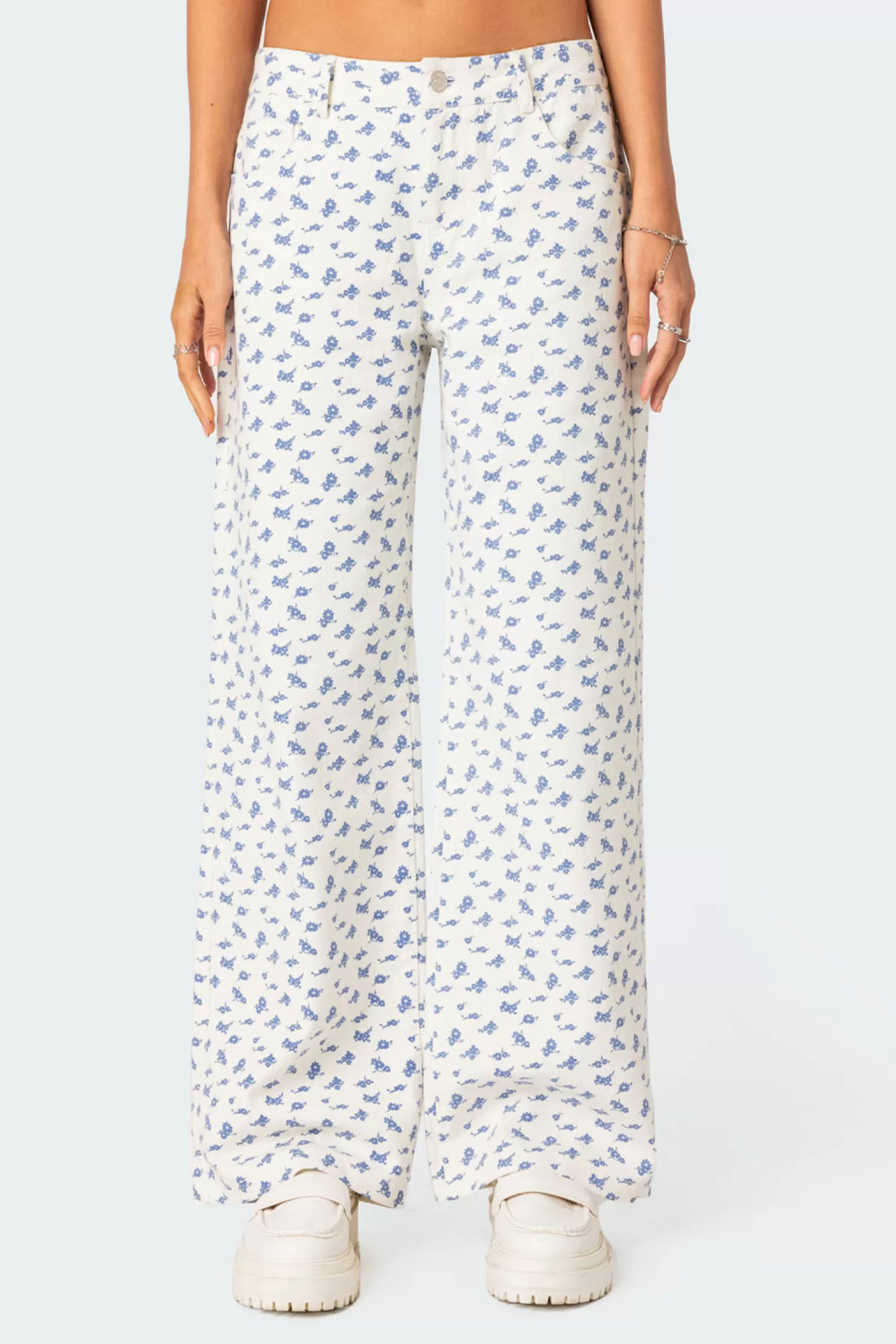 edikted Lilyana Printed Low Rise Jeans* Jeans | Jeans