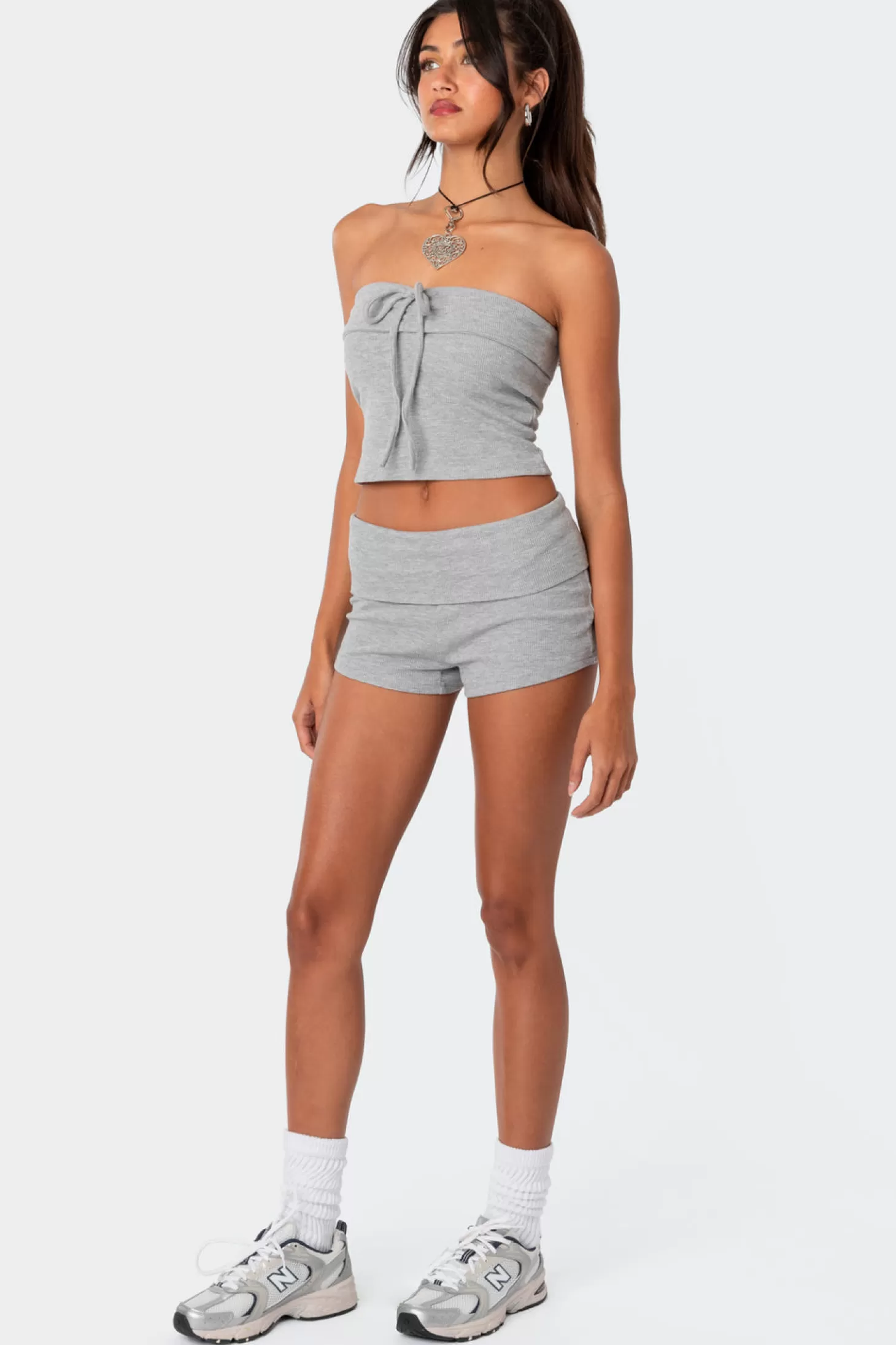 edikted Lizzy Foldover Waffle Shorts* Shorts | Shorts