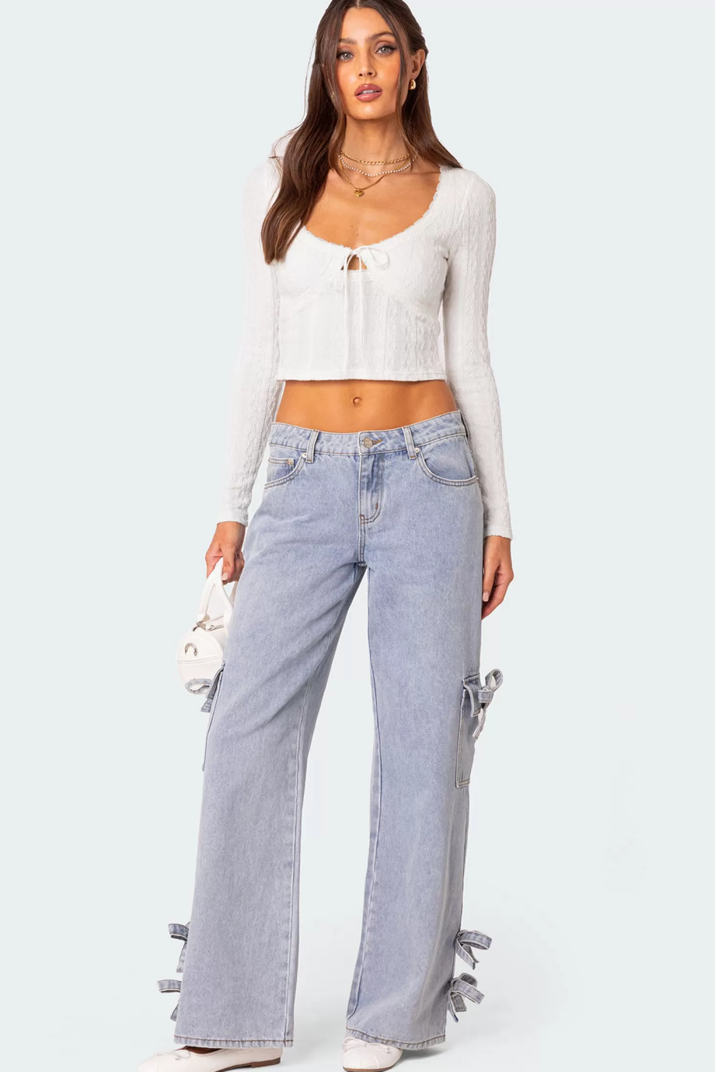 edikted Lorey Lacey Knit Top* Crop Tops | Tops