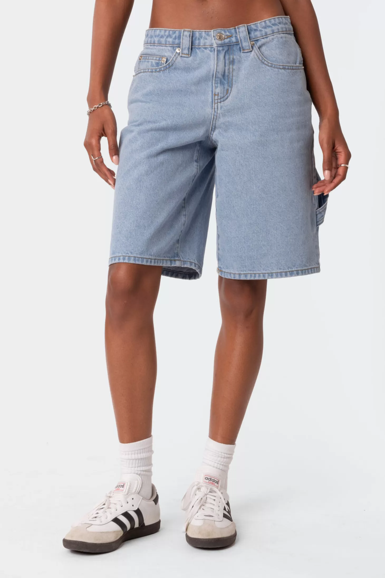 edikted Low Rise Bermuda Denim Carpenter Shorts* Shorts | Shorts