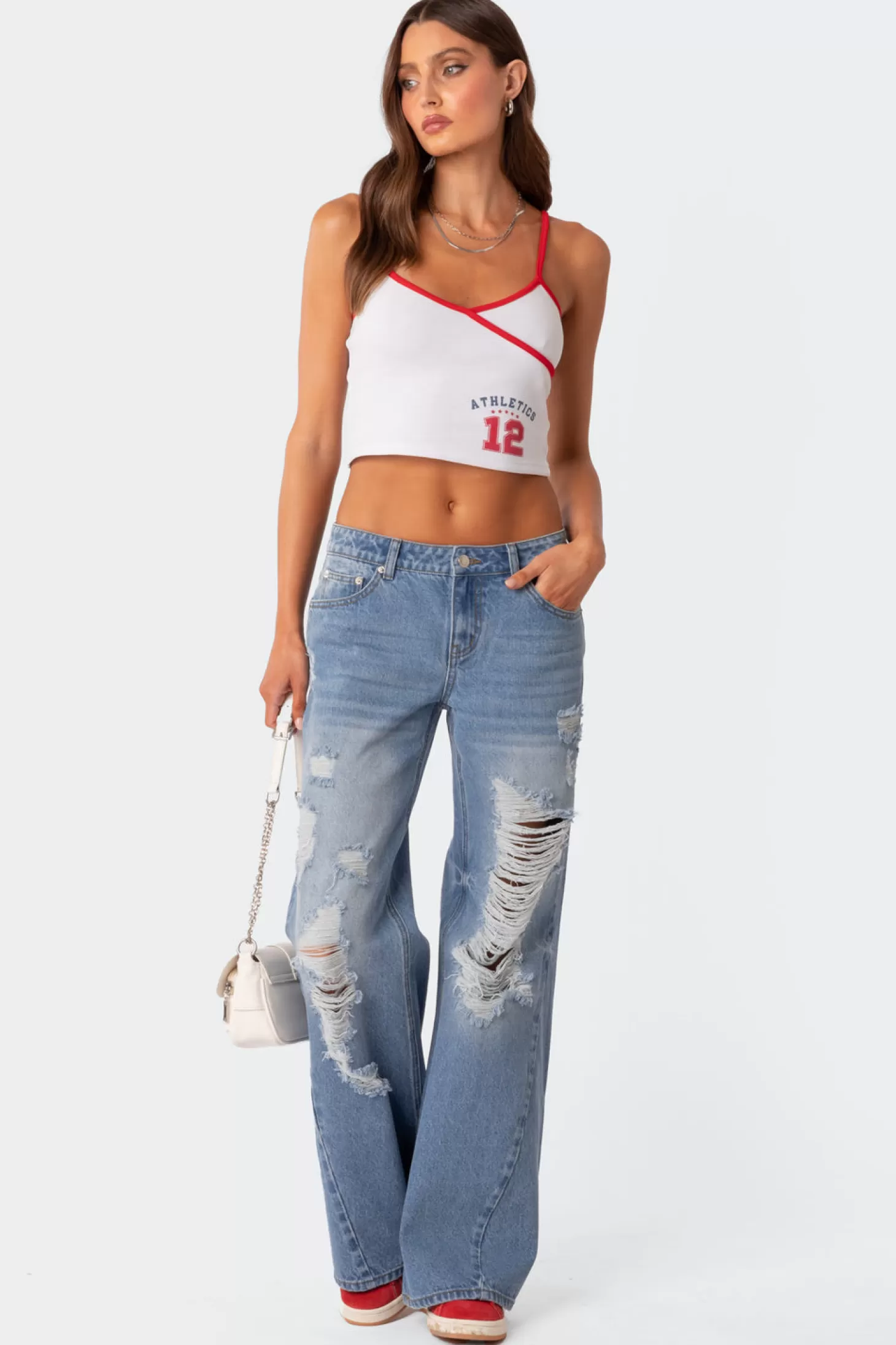 edikted Low Rise Distressed Wide Leg Jeans* Jeans | Jeans