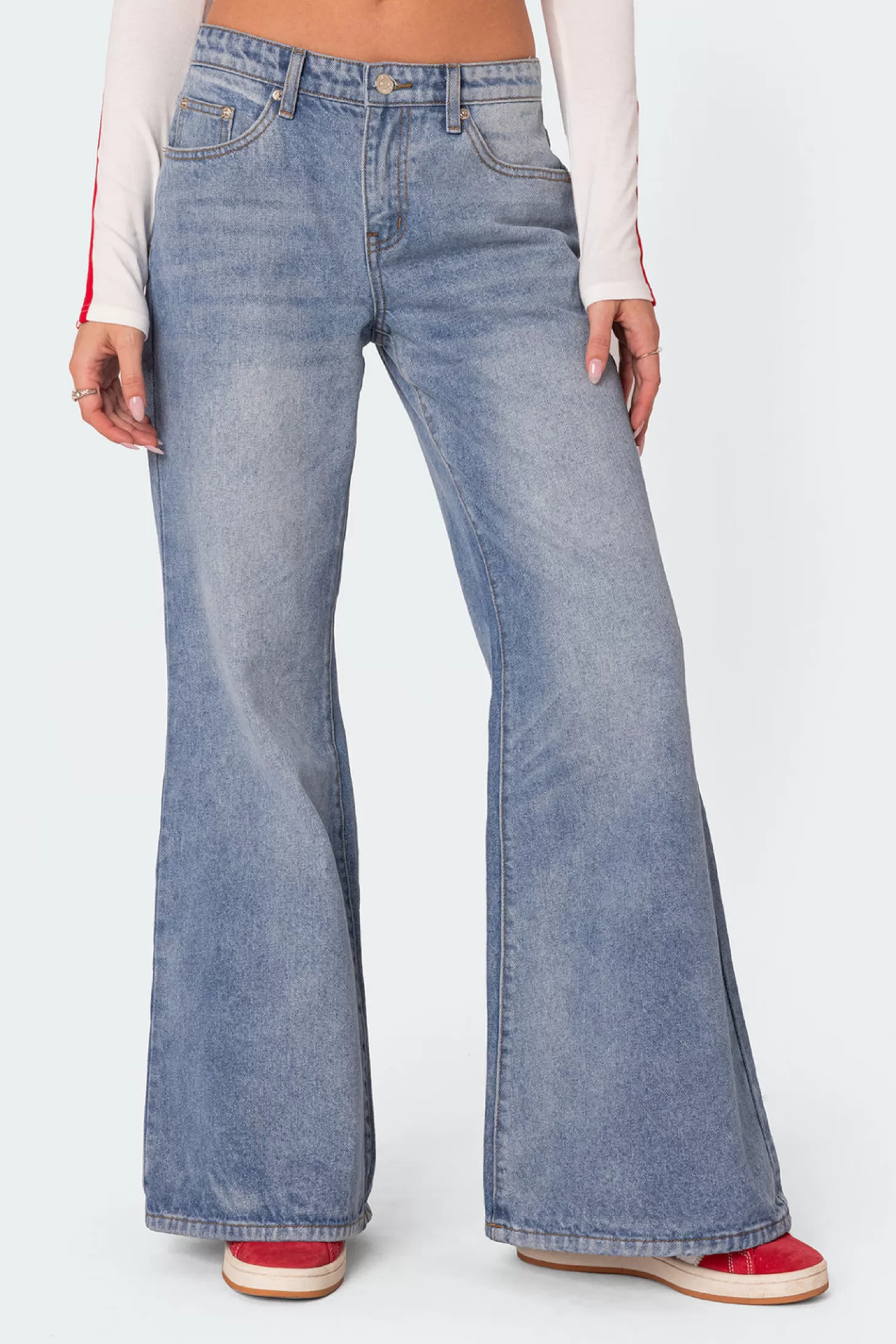 edikted Low Rise Wide Leg Jeans* Jeans | Jeans