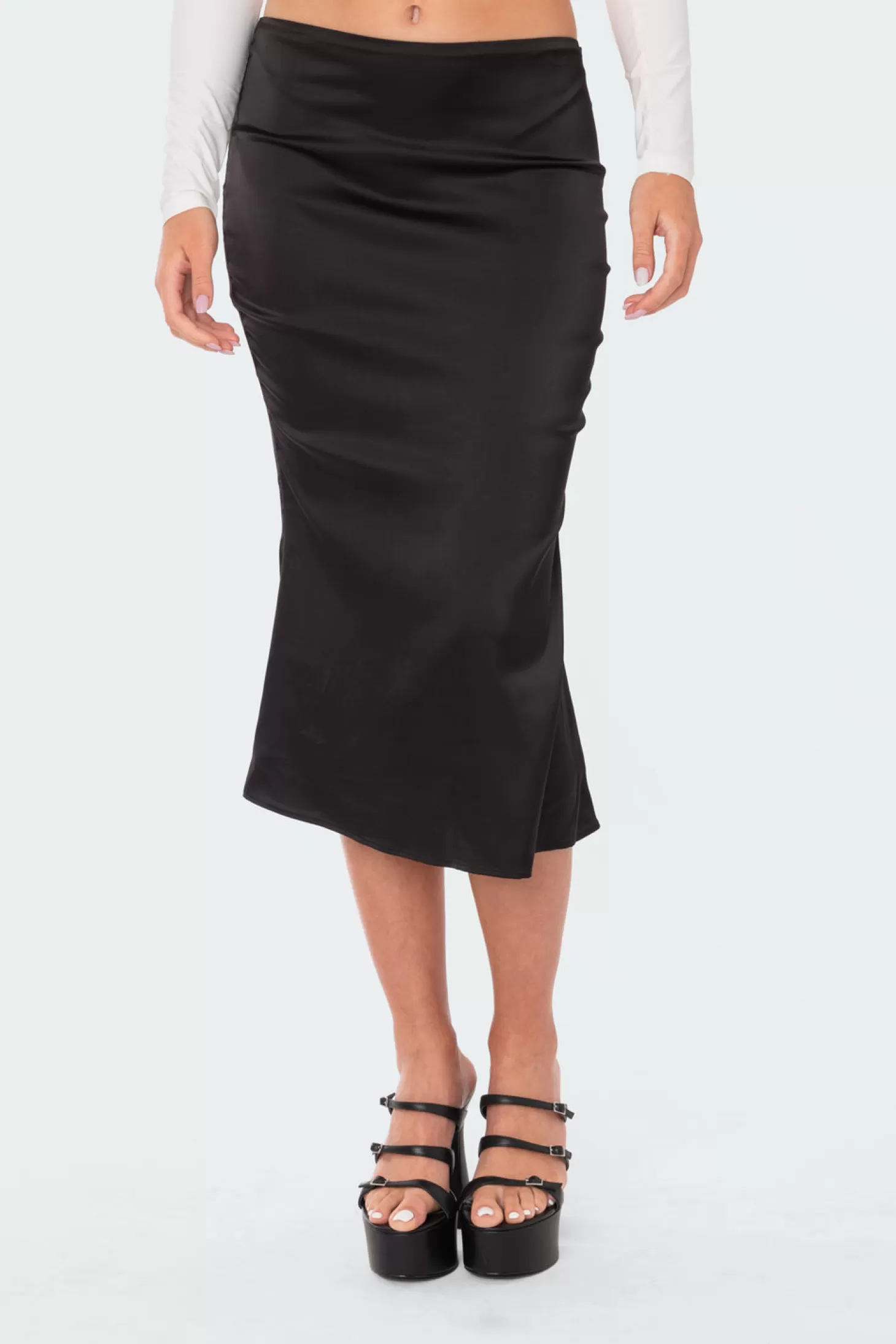 edikted Low-Rise Satin Midi Skirt* Skirts | Skirts