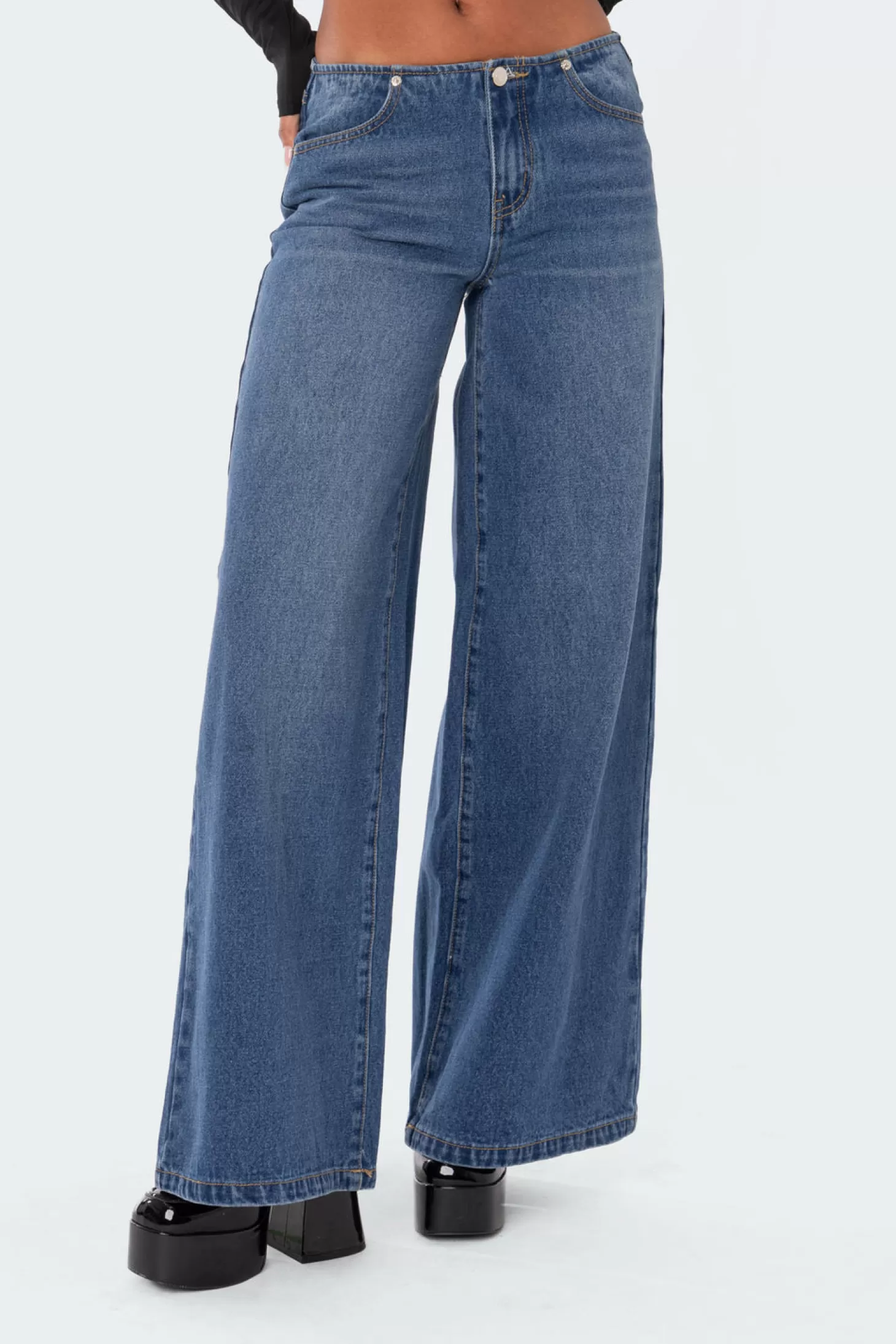 edikted Low-Rise Wide Jeans* Jeans | Jeans