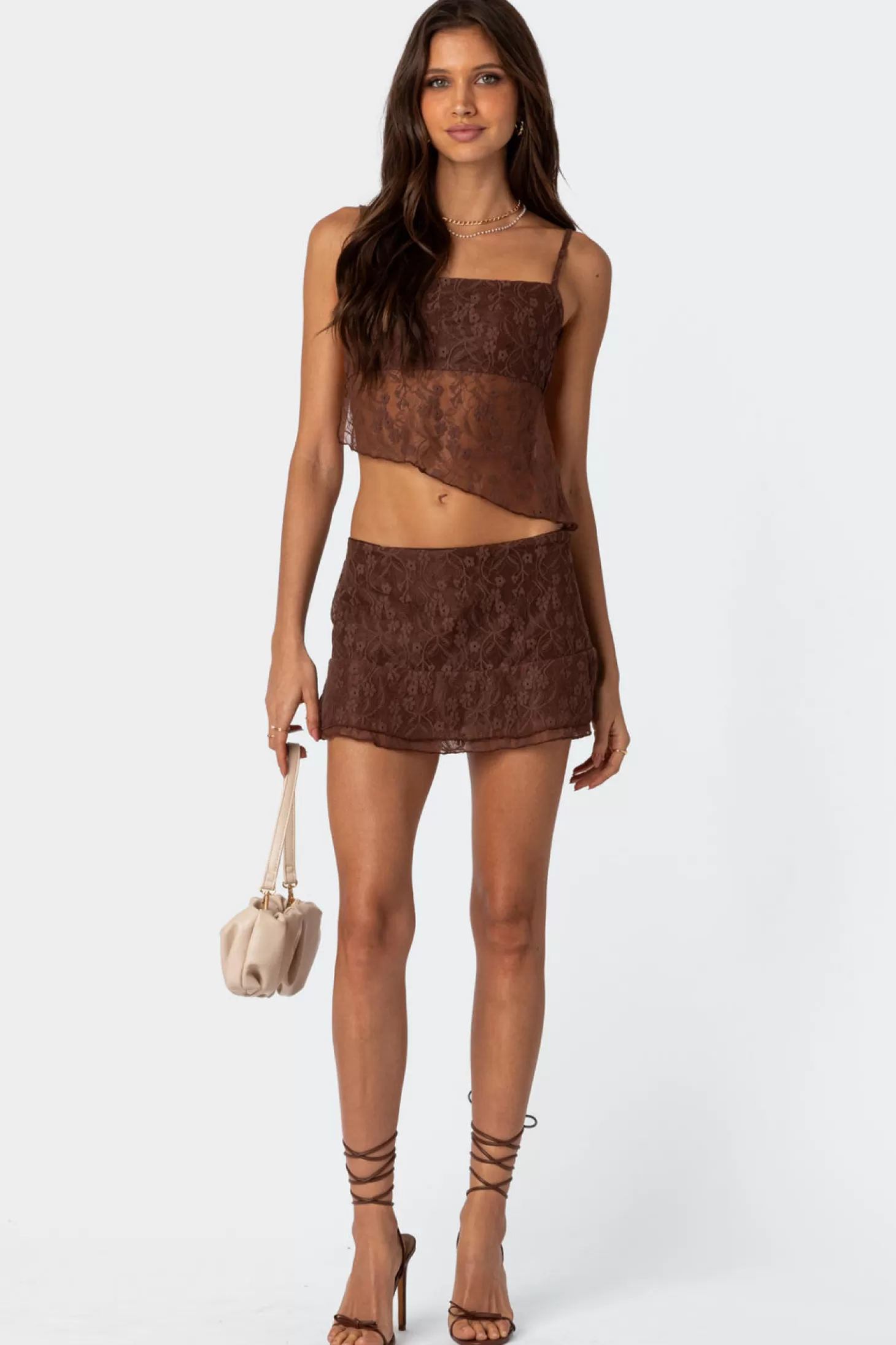 edikted Lyra Open Back Lace Tank Top* Crop Tops | Tops