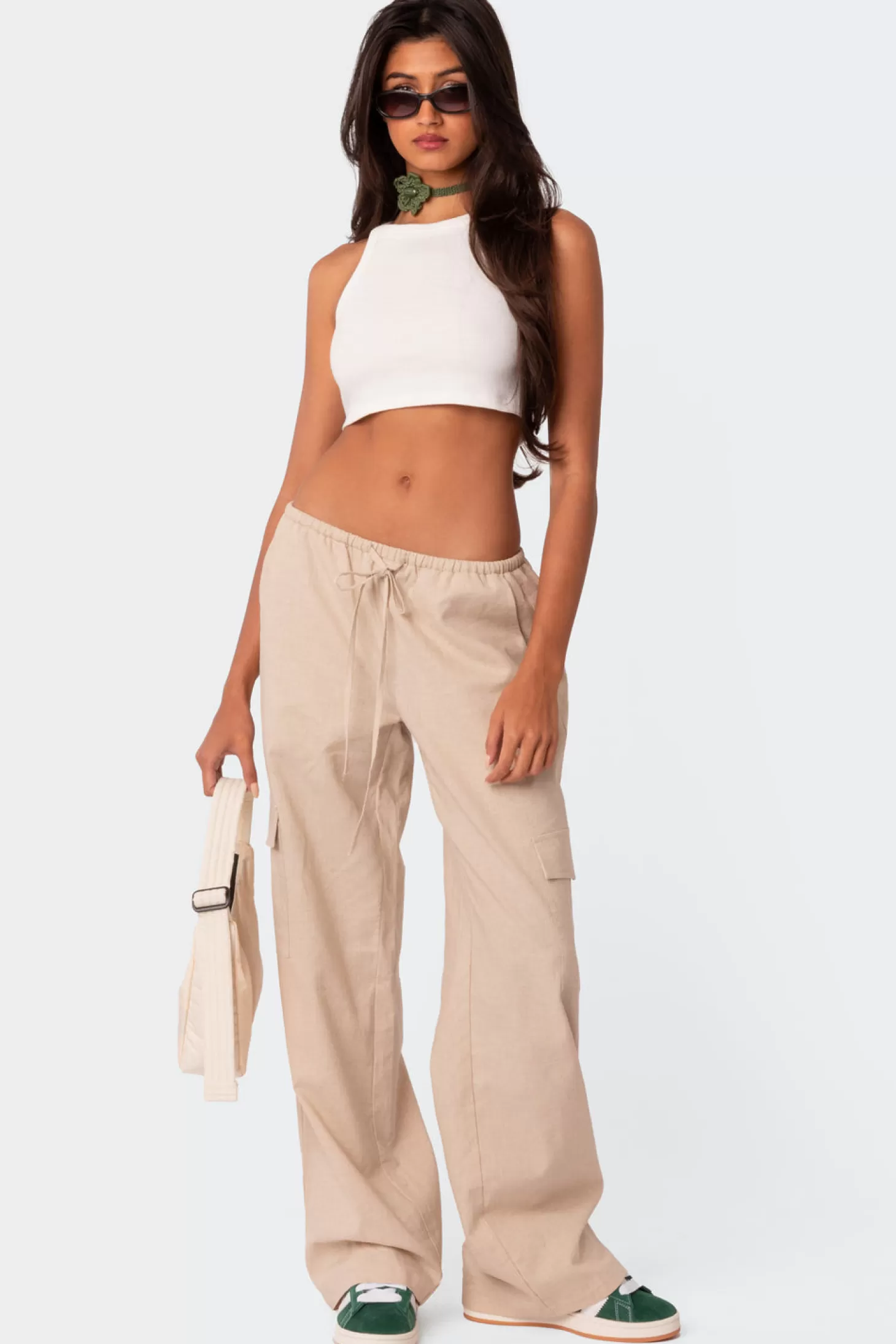 edikted Lyric Linen Look Cargo Pants* Pants | Pants