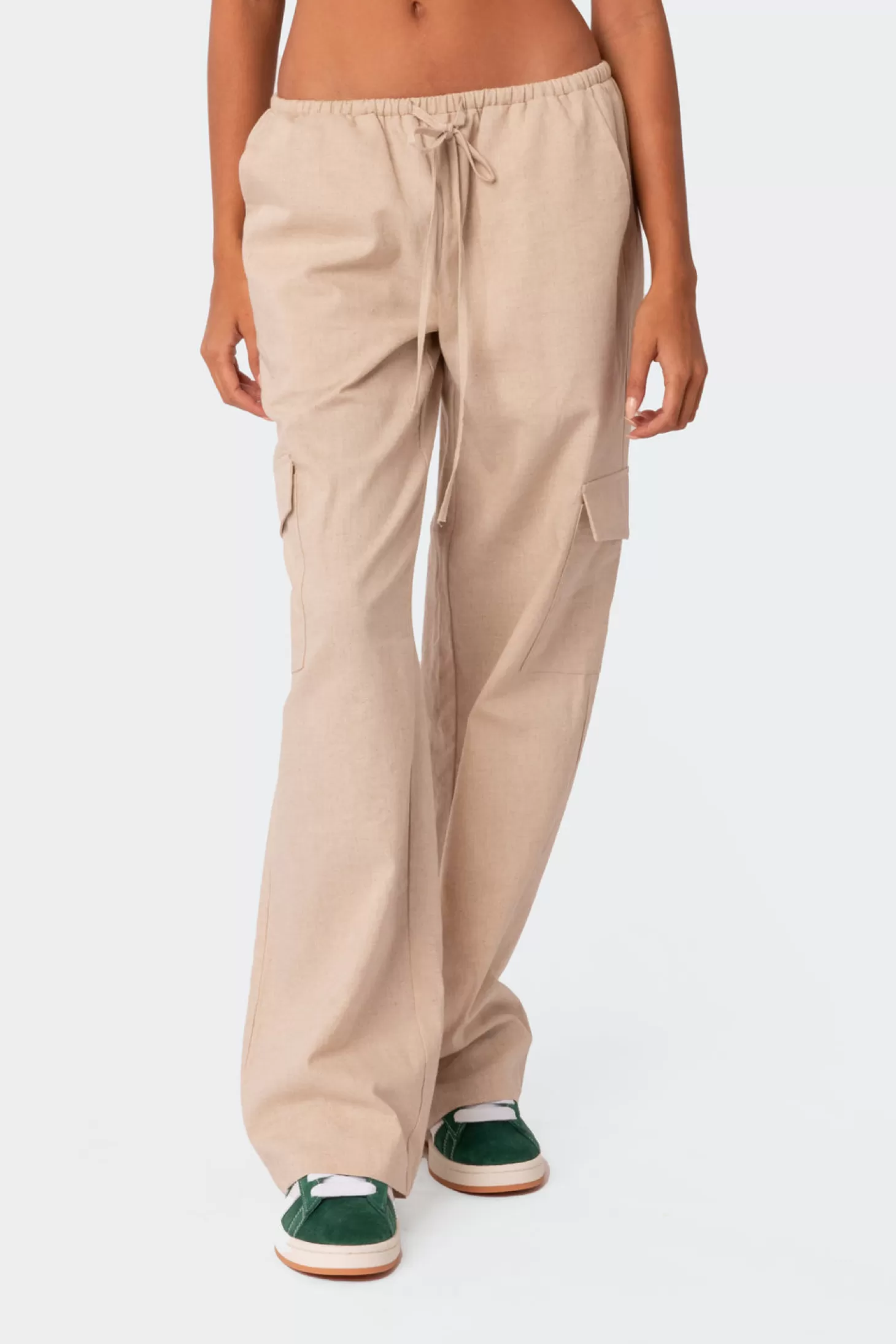 edikted Lyric Linen Look Cargo Pants* Pants | Pants