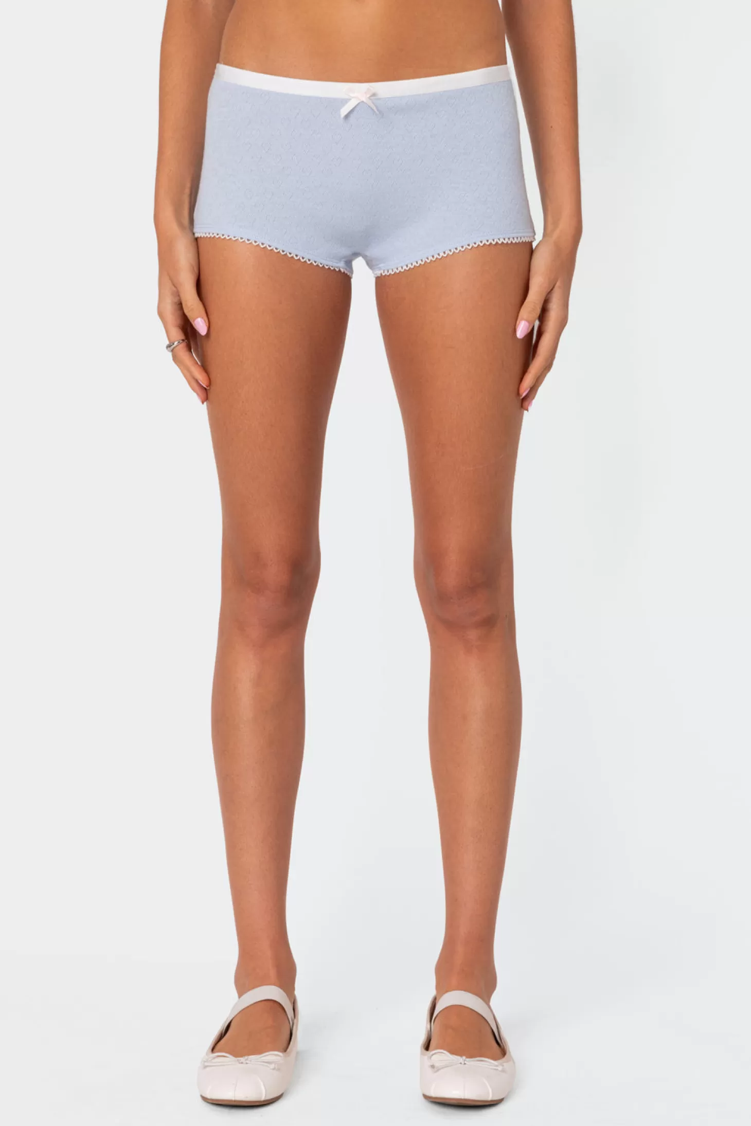 edikted Mariana Pointelle Micro Shorts* Shorts | Shorts