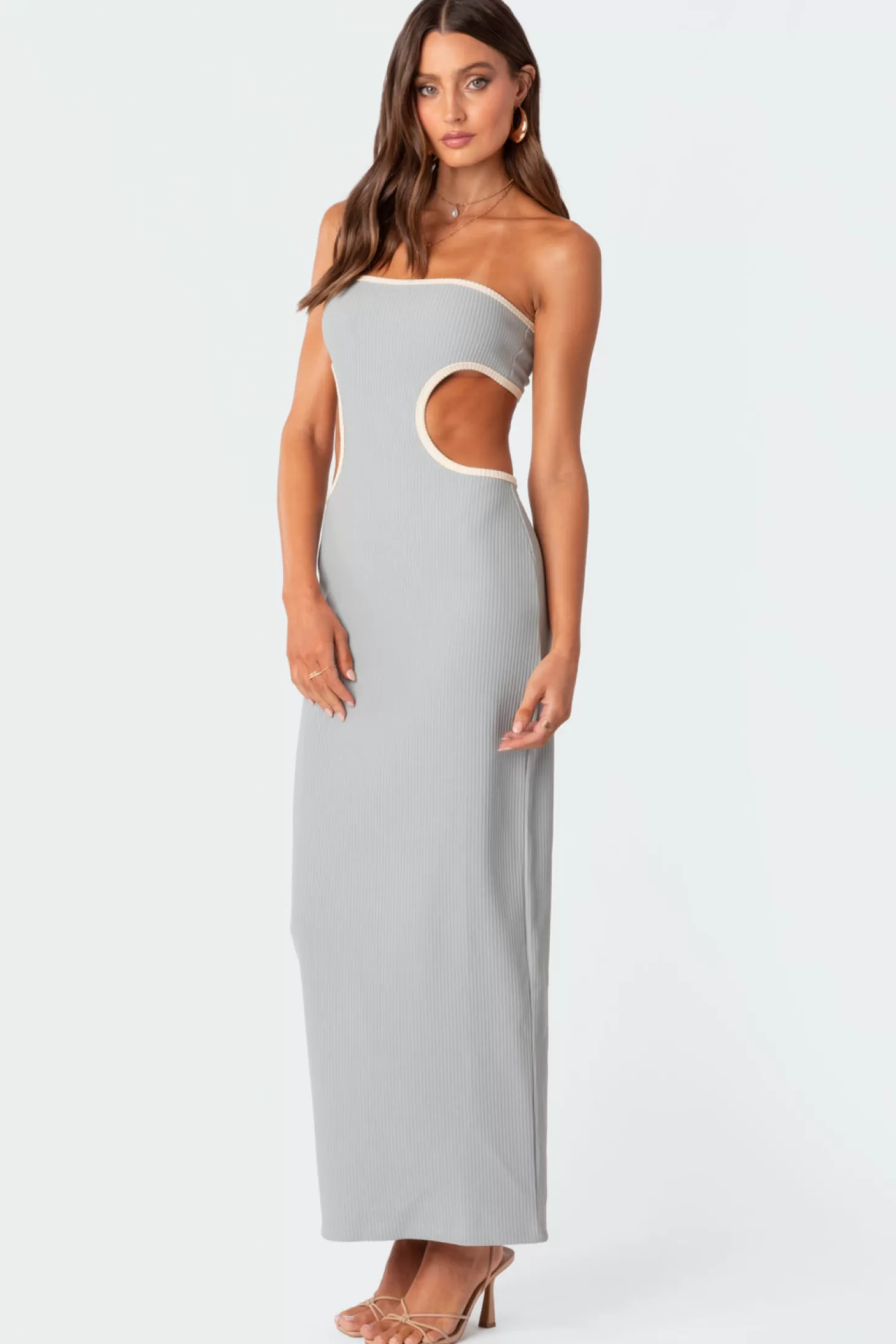 edikted Michelle Ribbed Cut Out Maxi Dress* Maxi Dresses | Cut Out Dresses