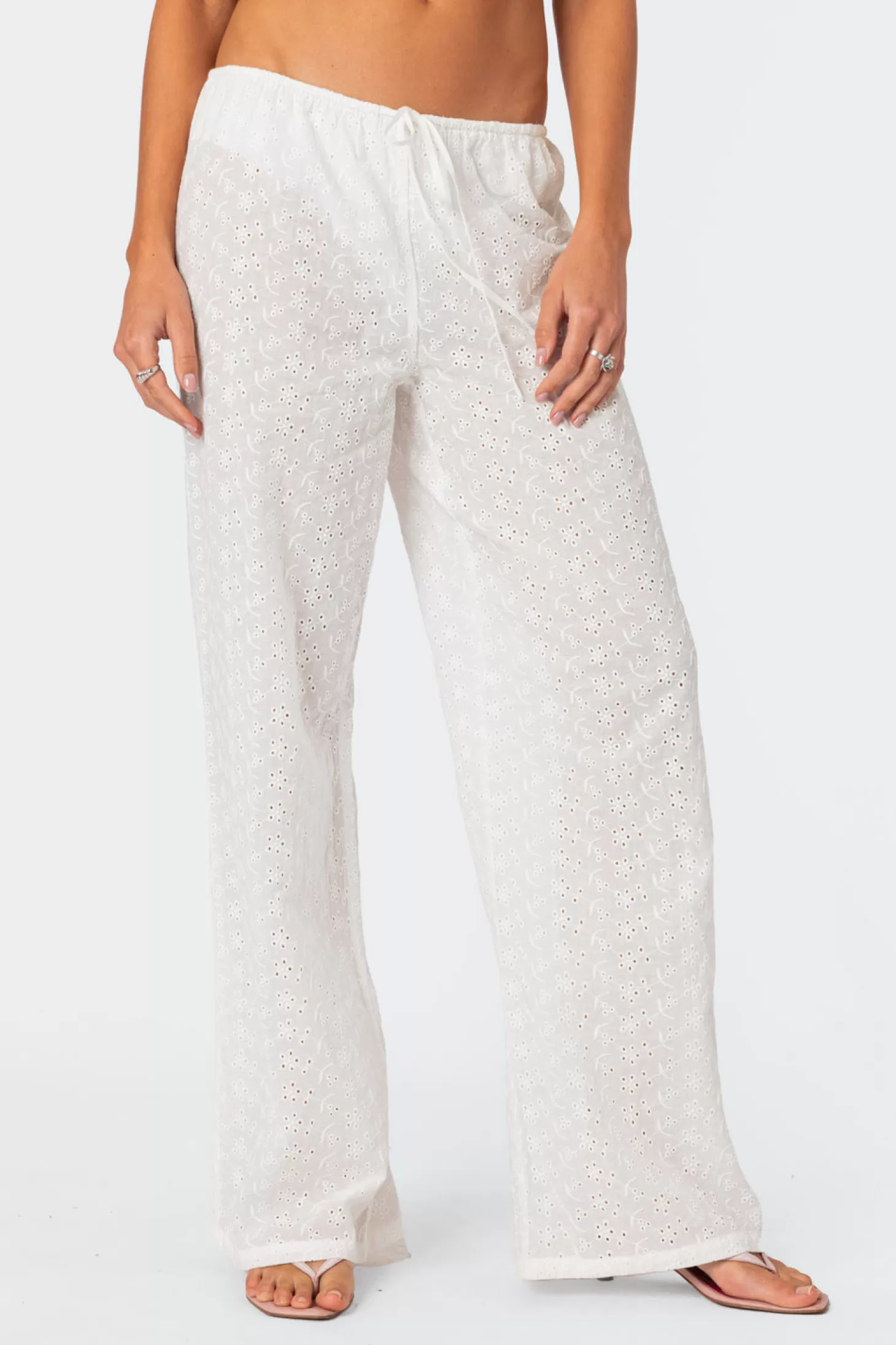 edikted Miracle Cotton Lace Pants* Pants | Pants