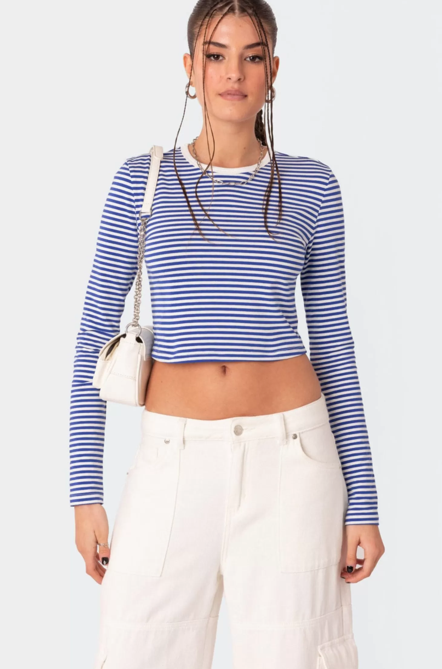 edikted Montie Striped Long Sleeve T-Shirt* Crop Tops | T-Shirts