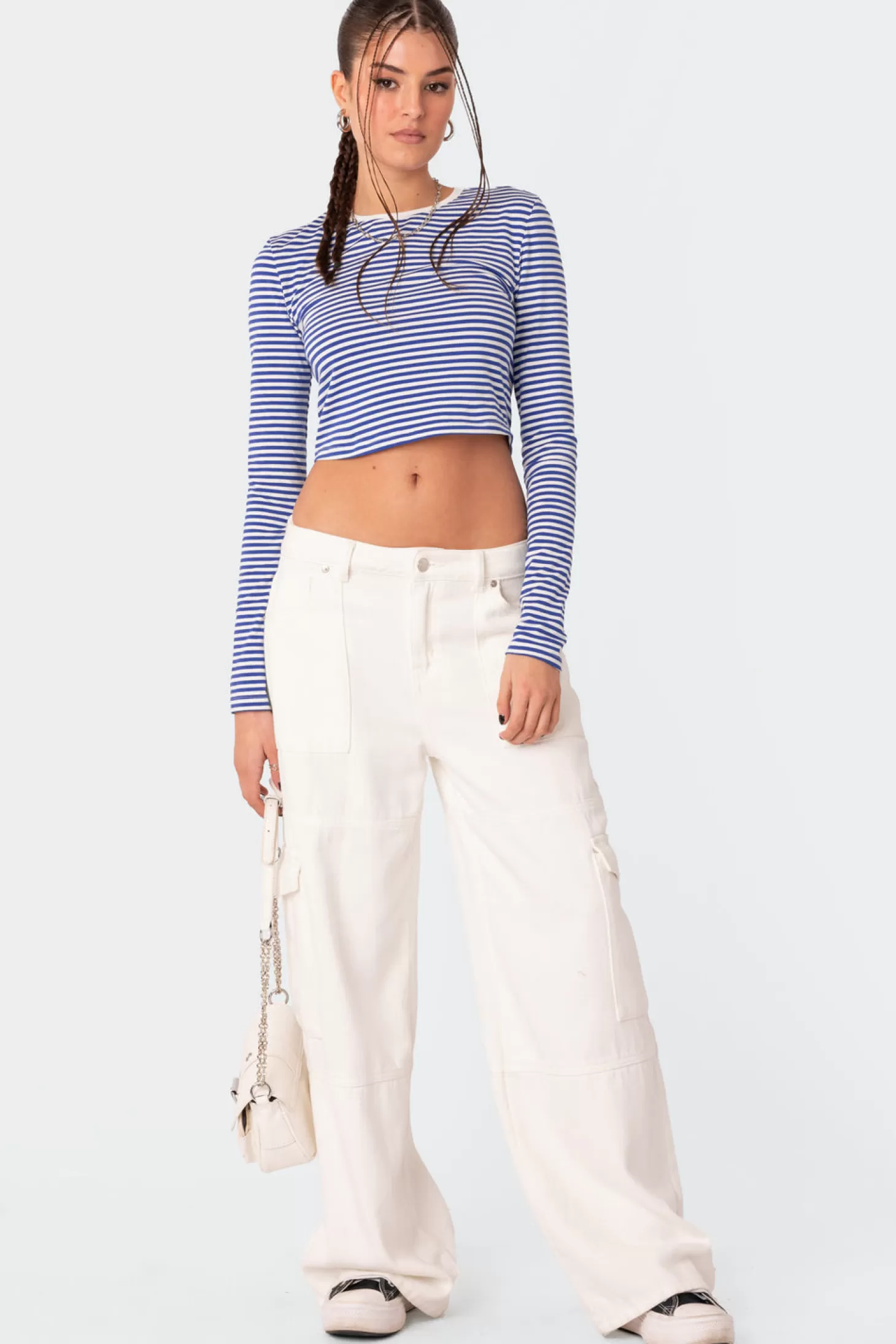 edikted Montie Striped Long Sleeve T-Shirt* Crop Tops | T-Shirts