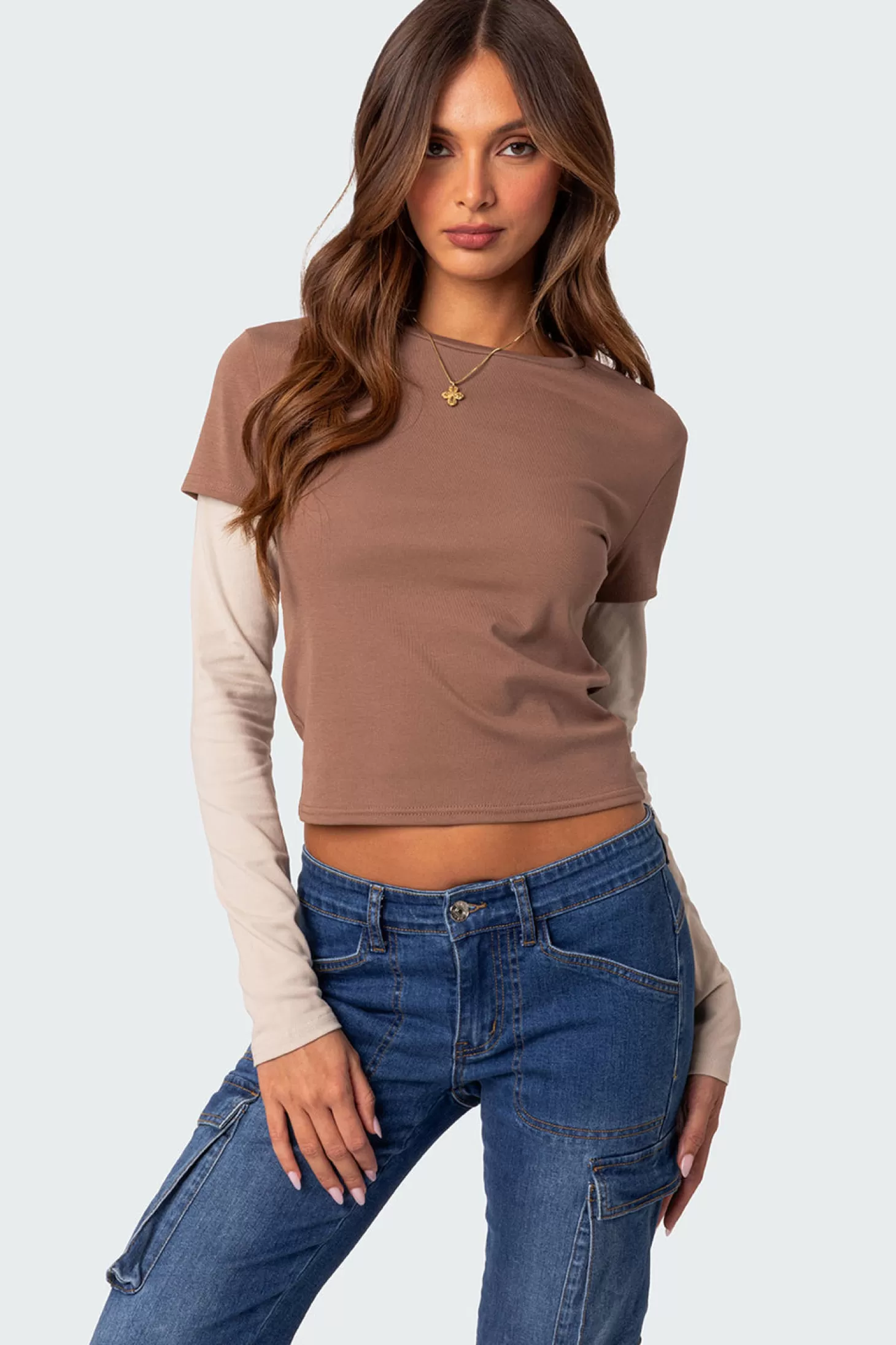 edikted Mood Layered Long Sleeve T Shirt* T-Shirts | Long Sleeve Tops