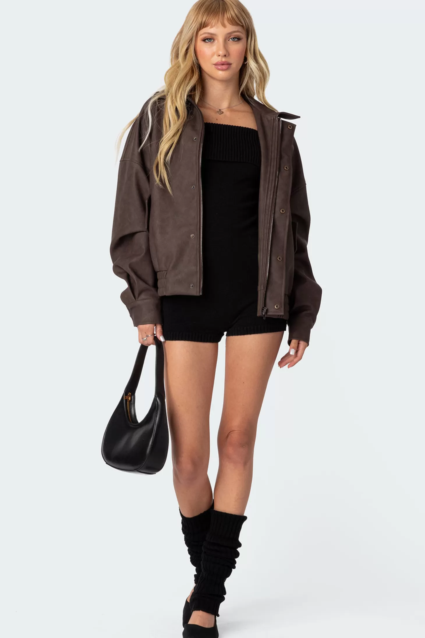 edikted Mori Oversized Faux Leather Jacket* Jackets & Coats