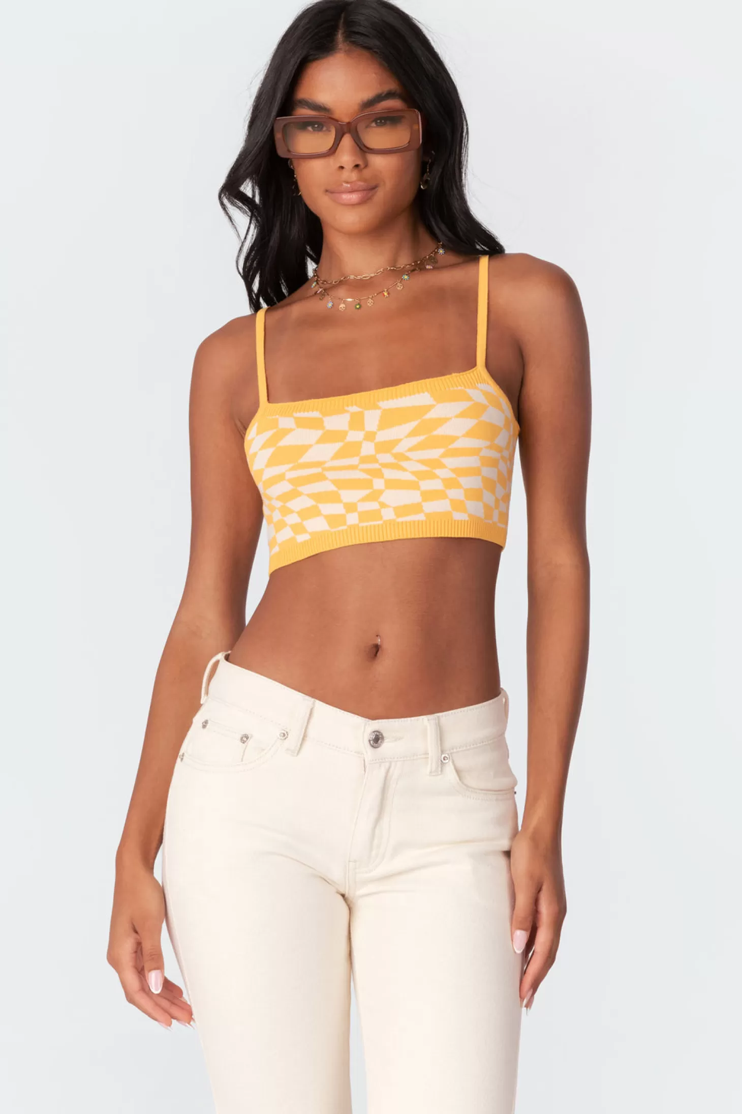 edikted Morphy Knitted Crop Top* Crop Tops | Knitted Tops