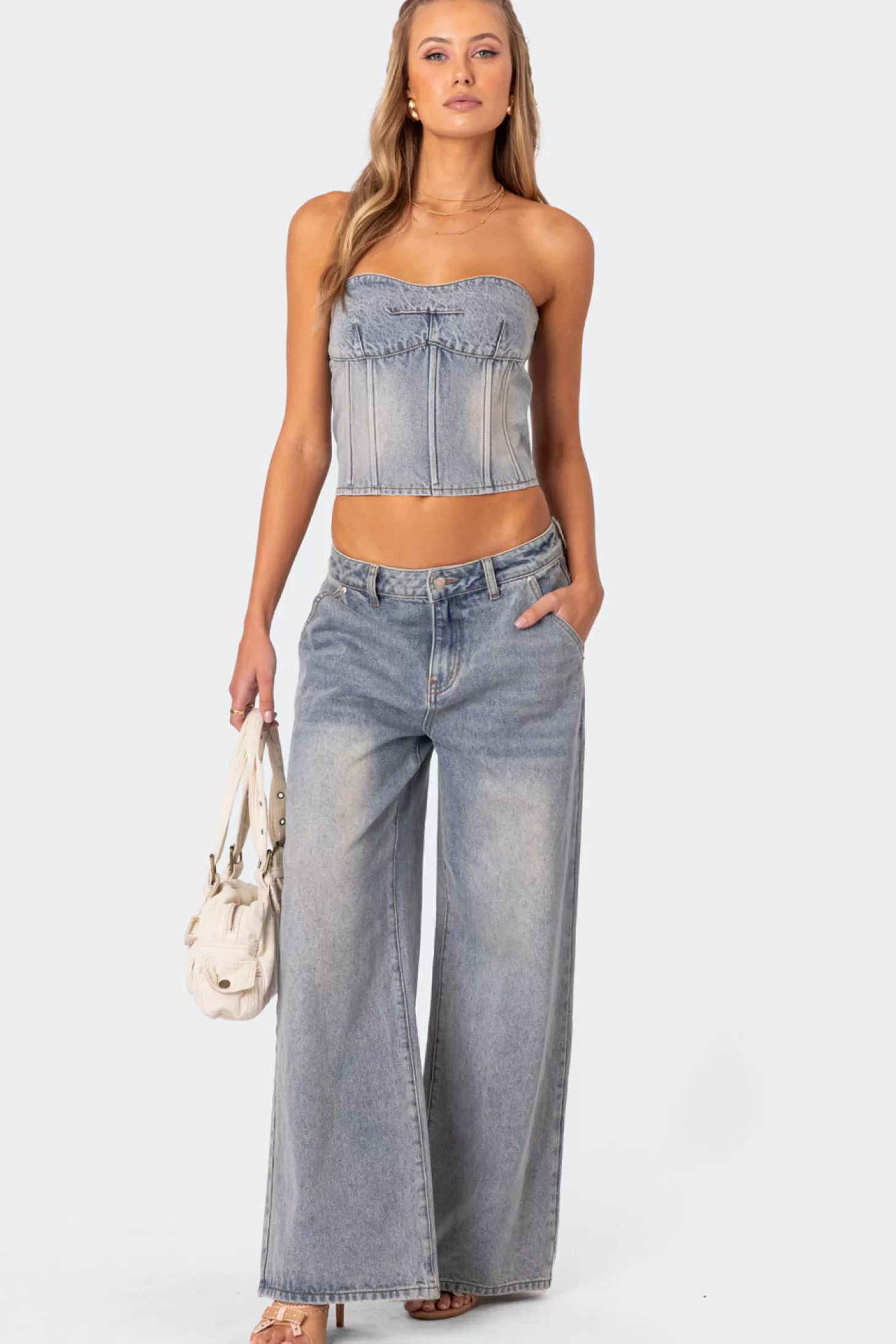 edikted Myla Washed Wide Leg Jeans* Jeans | Jeans