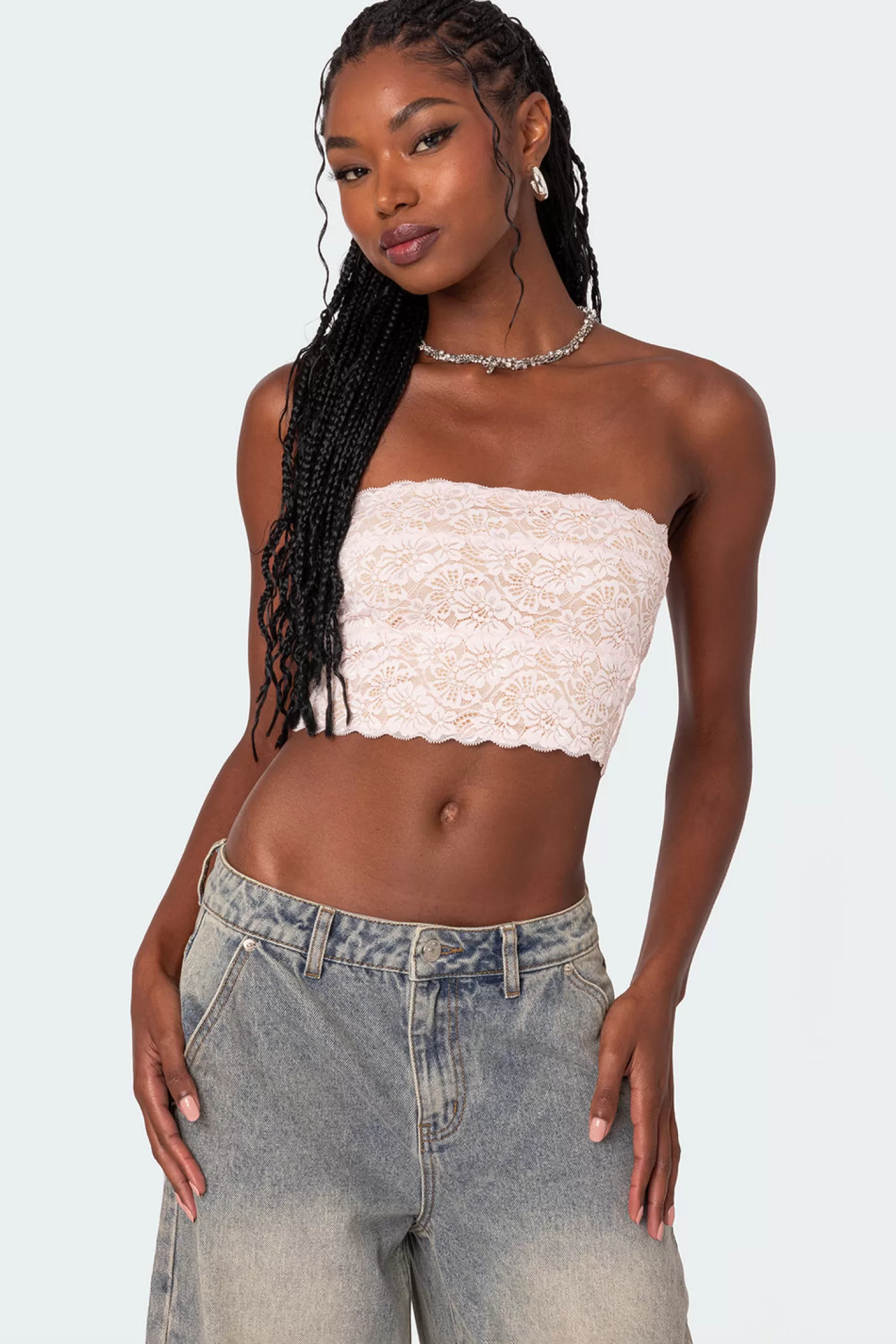 edikted Nadine Lace Tube Top* Crop Tops | Strapless Tops