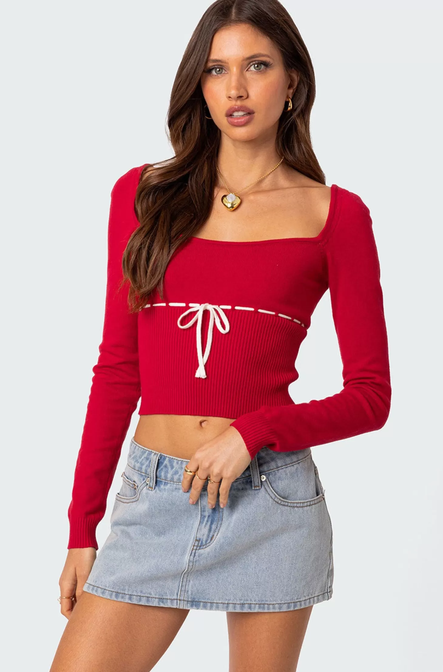 edikted Natasha Knit Top* Long Sleeve Tops | Knitted Tops