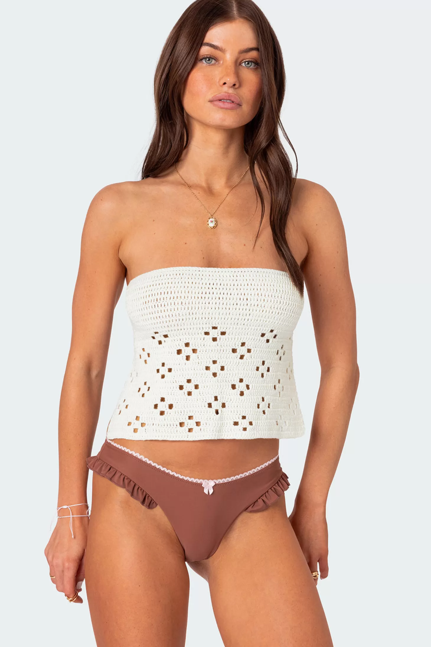 edikted Niki Crochet Strapless Top* Swim | Strapless Tops