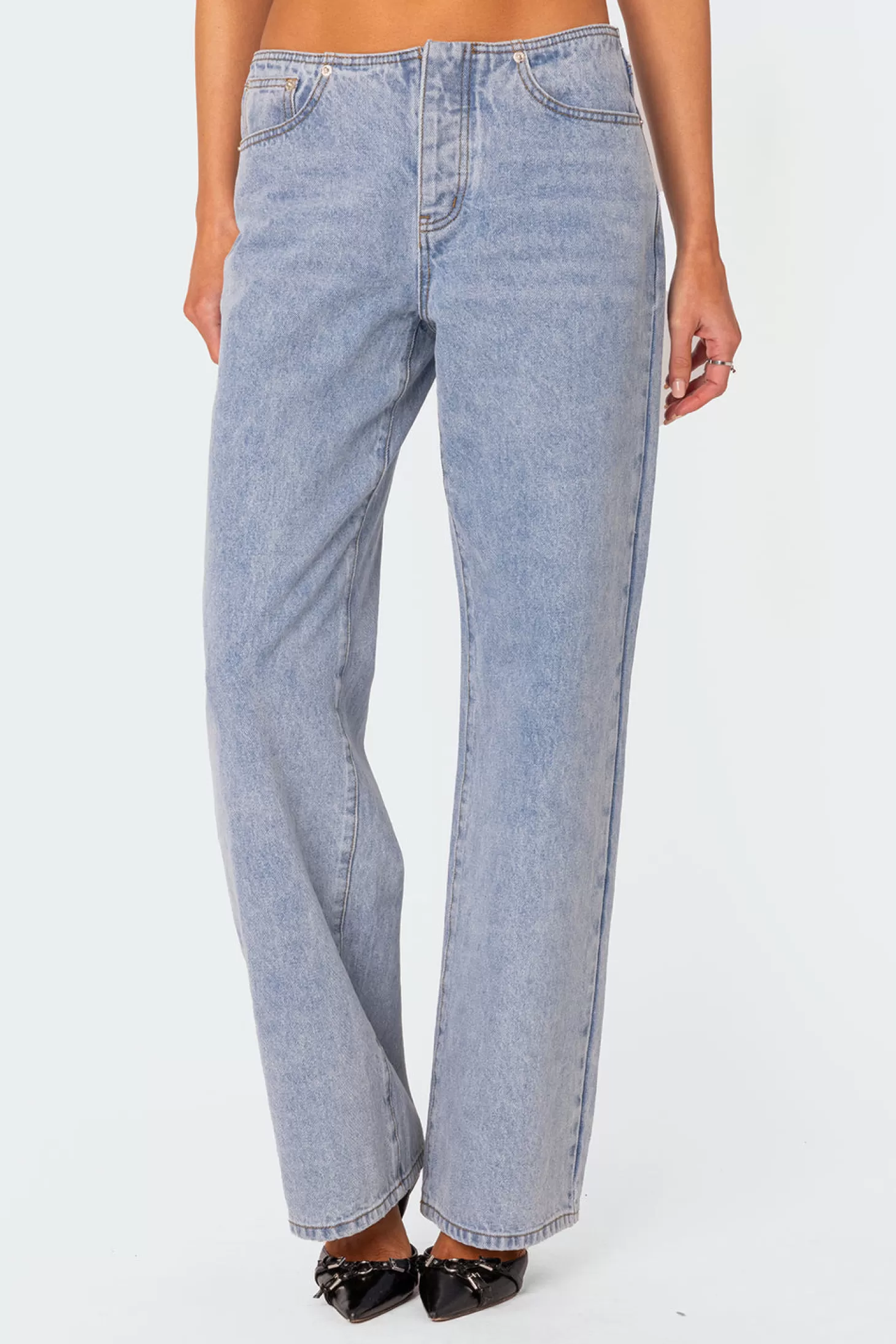 edikted No Waistband Relaxed Jeans* Jeans | Jeans