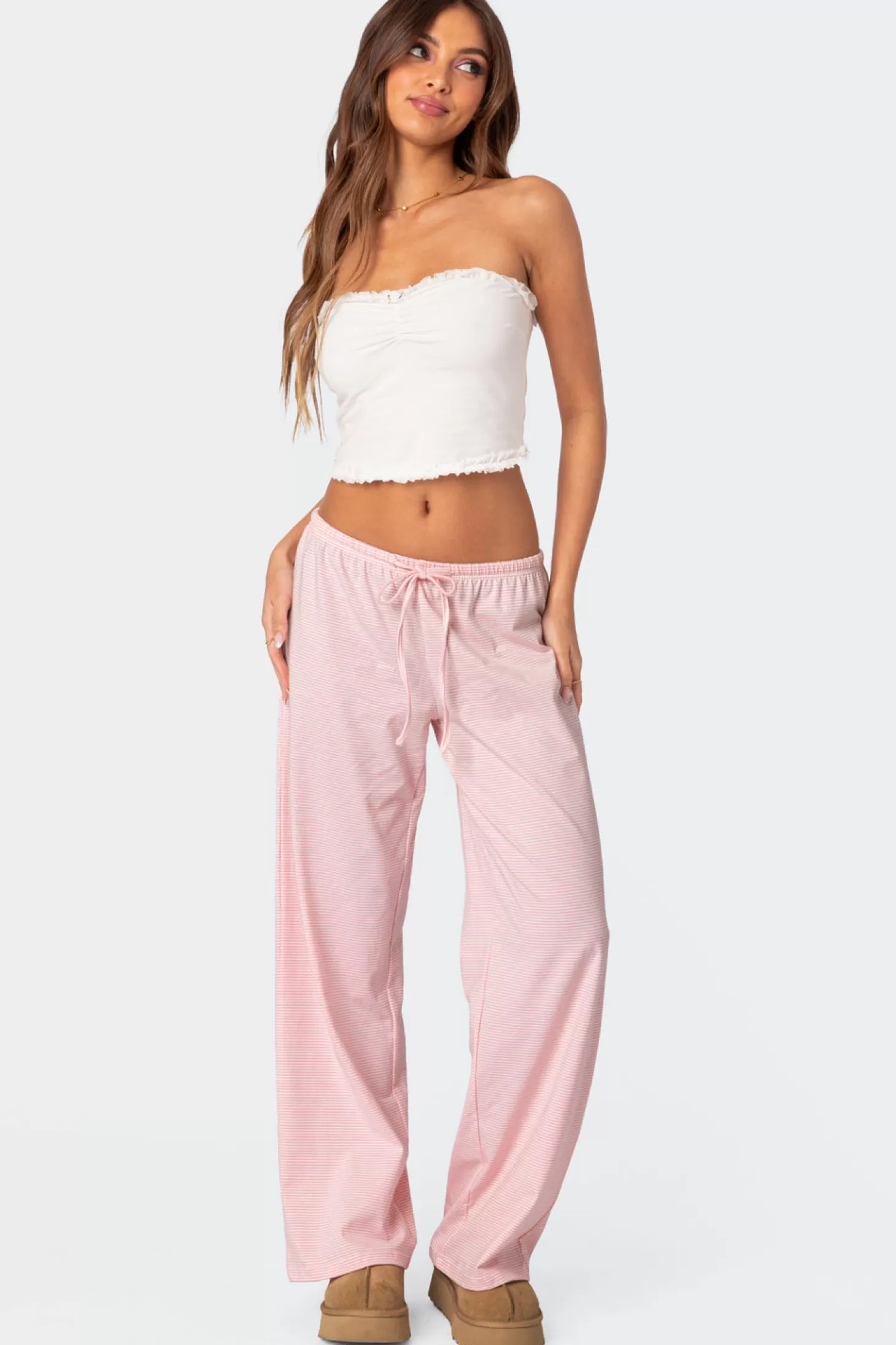 edikted Olivia Striped Loose Fit Pants* Pants | Pants