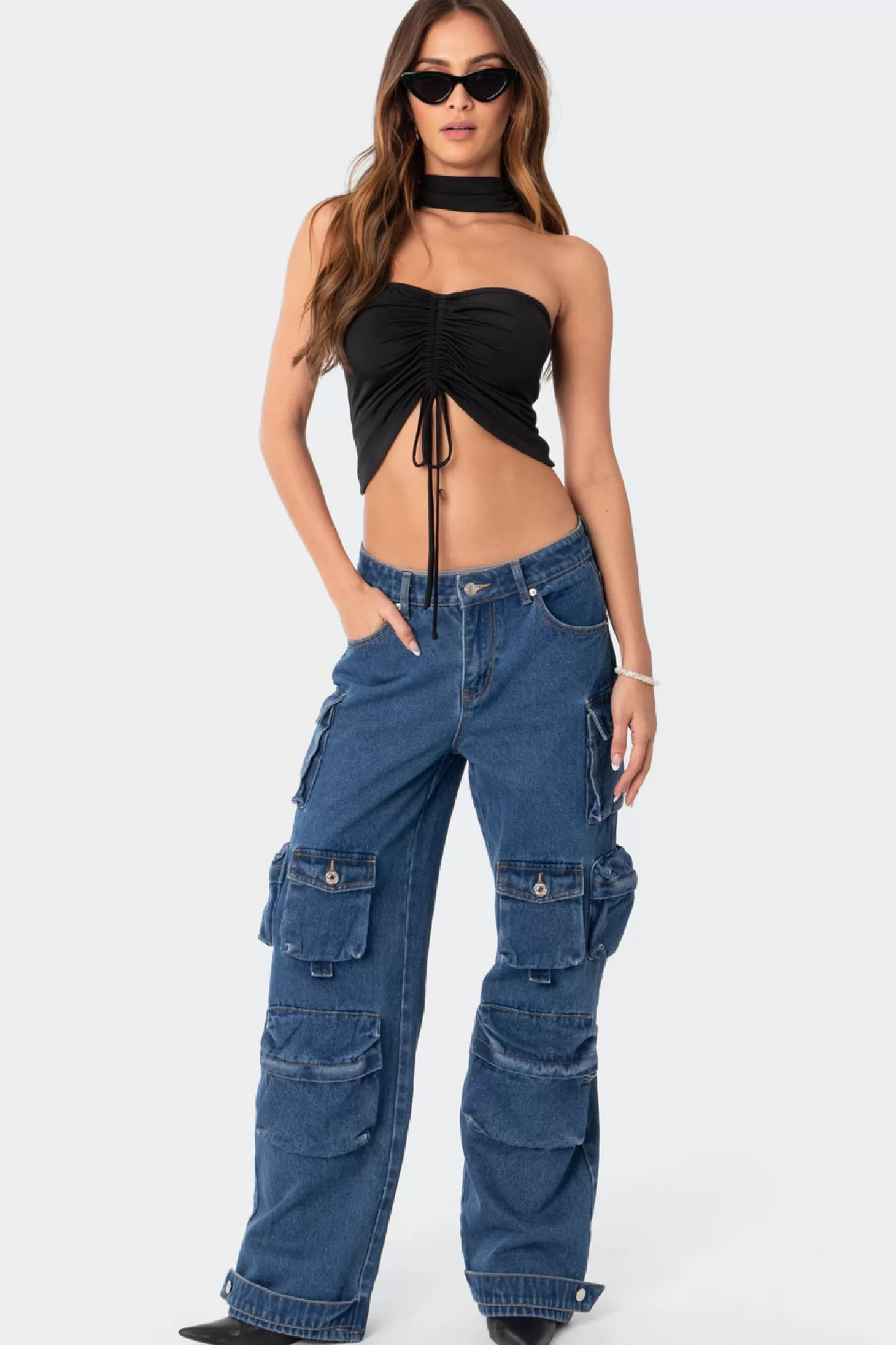 edikted Oversized Boyfriend Cargo Jeans* Jeans | Jeans