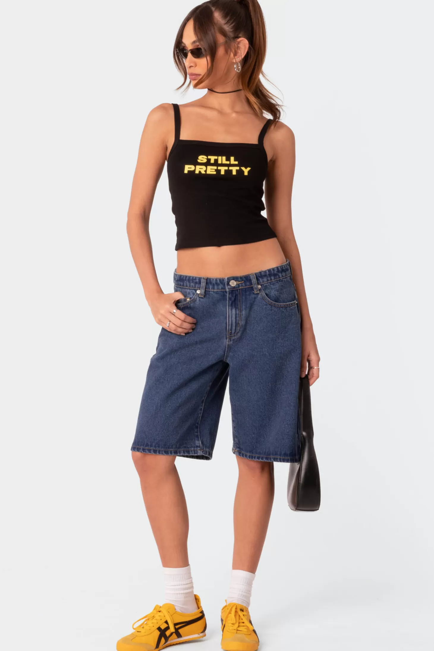 edikted Oversized Low Rise Denim Bermuda Shorts* Shorts | Shorts