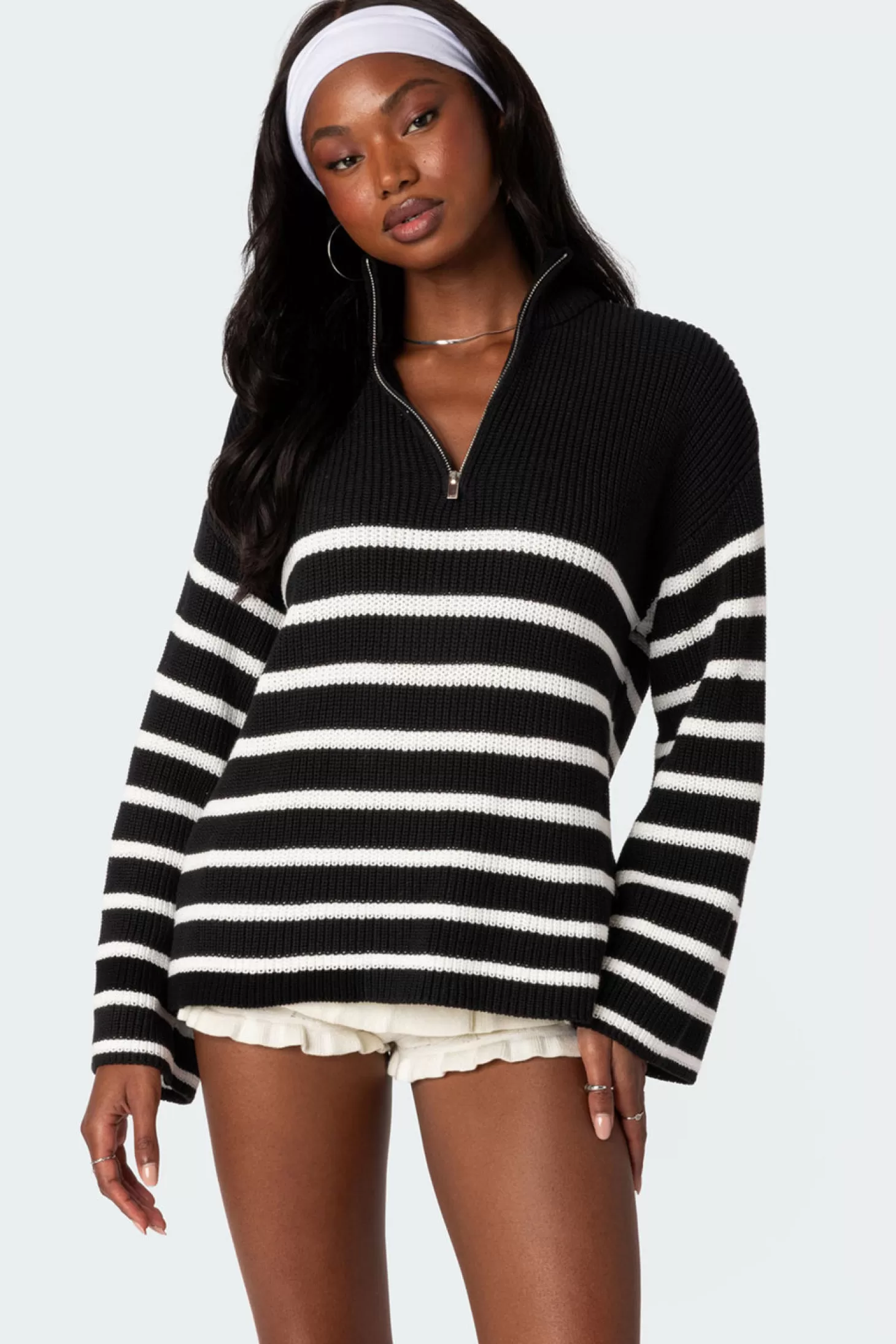 edikted Oversized Quarter Zip Sweater* Sweaters & Cardigans | Long Sleeve Tops