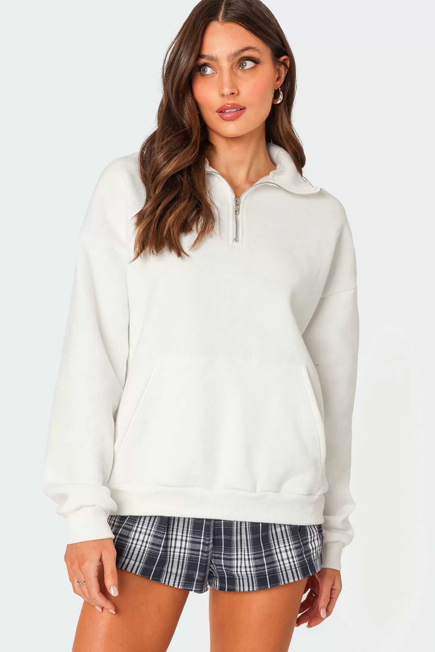 edikted Oversized Quarter Zip Sweatshirt* Hoodies & Sweatshirts | Hoodies & Sweatshirts