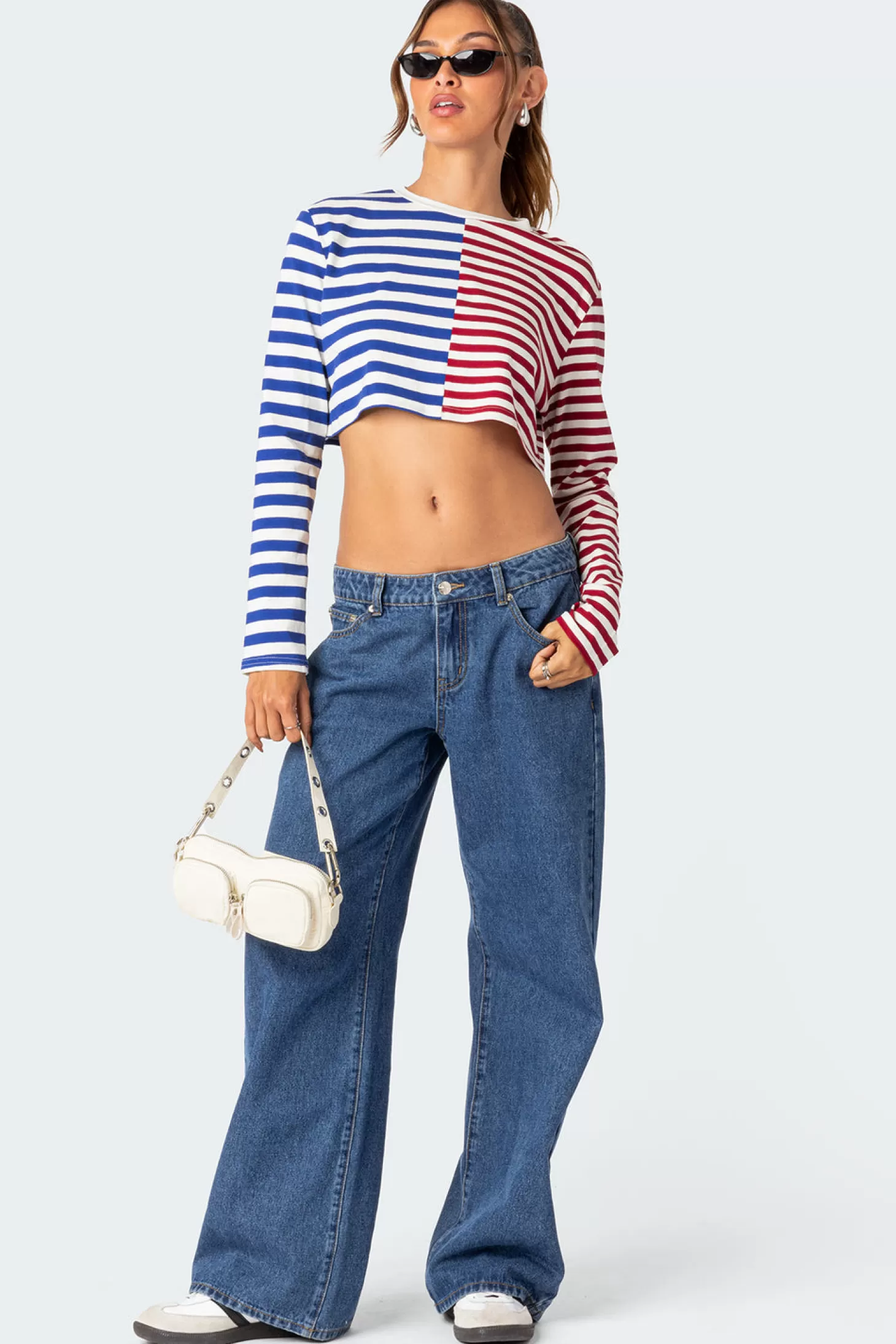 edikted Oversized Striped Long Sleeve T Shirt* Crop Tops | T-Shirts