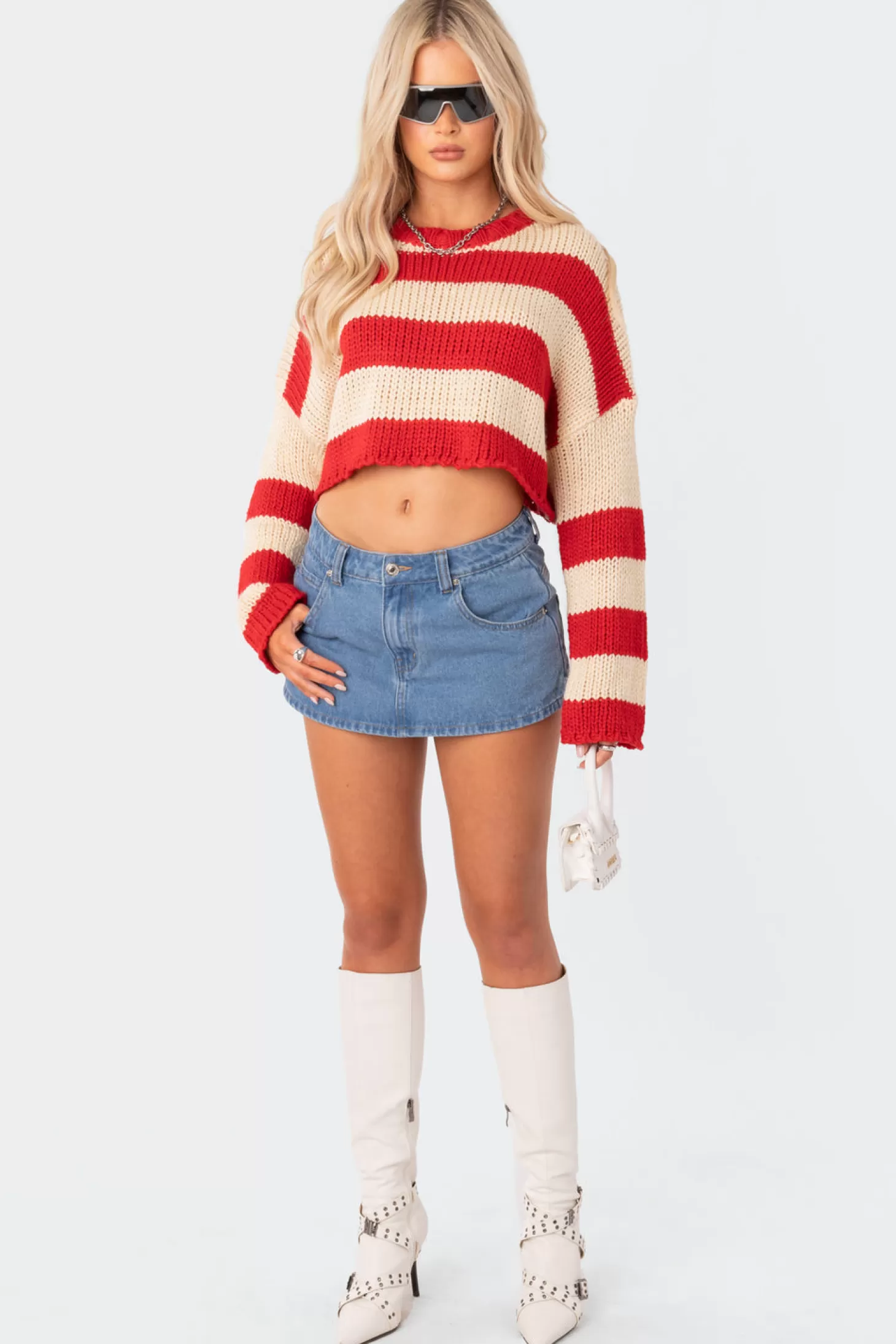 edikted Ozzy Cropped Knitted Sweater* Crop Tops | Sweaters & Cardigans