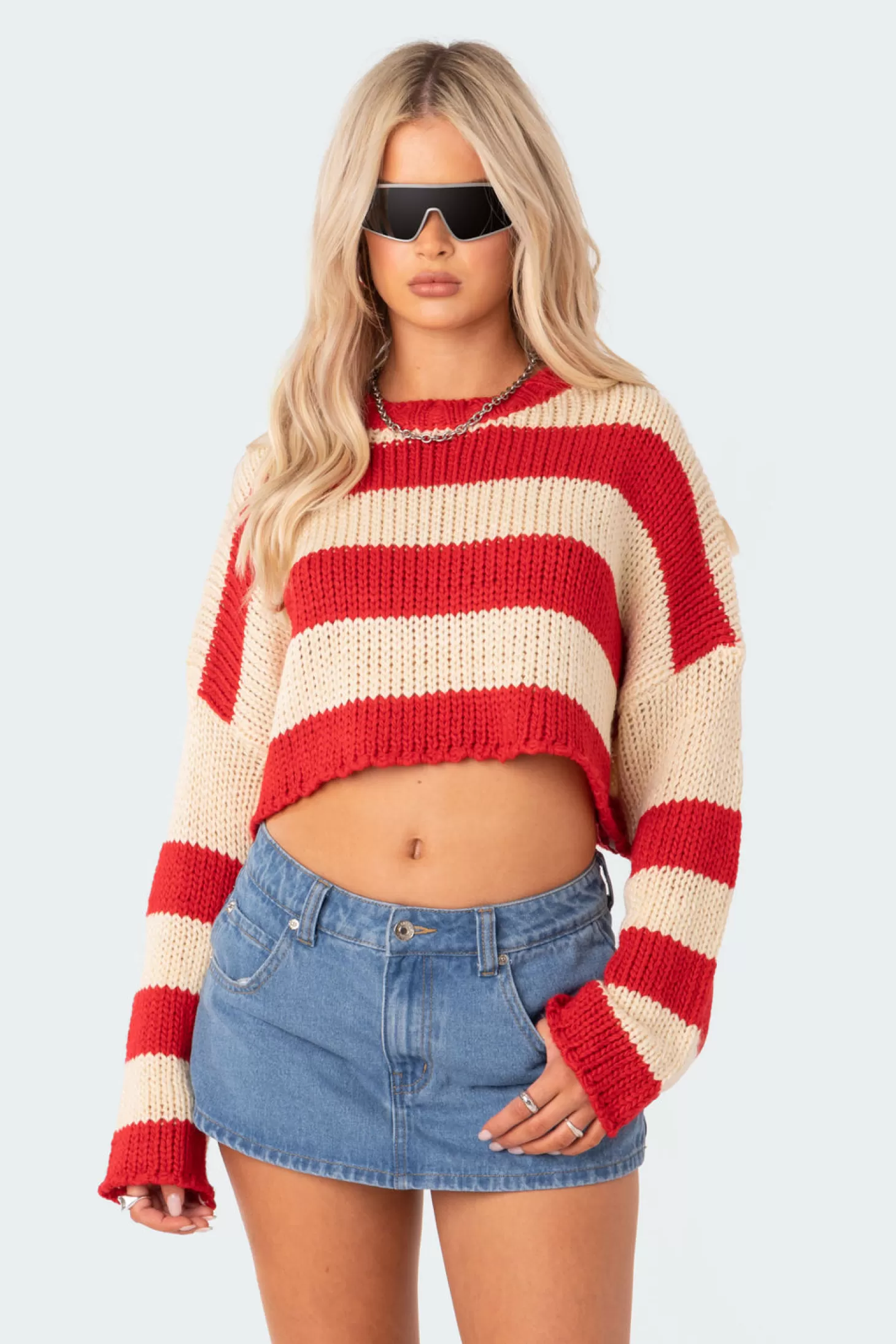 edikted Ozzy Cropped Knitted Sweater* Crop Tops | Sweaters & Cardigans