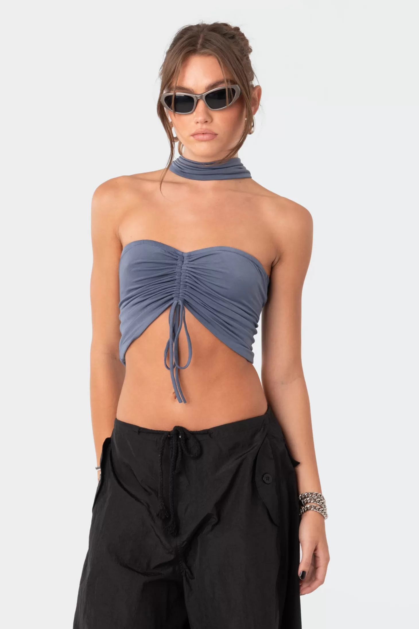 edikted Paloma Drawstring Choker Top* Crop Tops | Strapless Tops