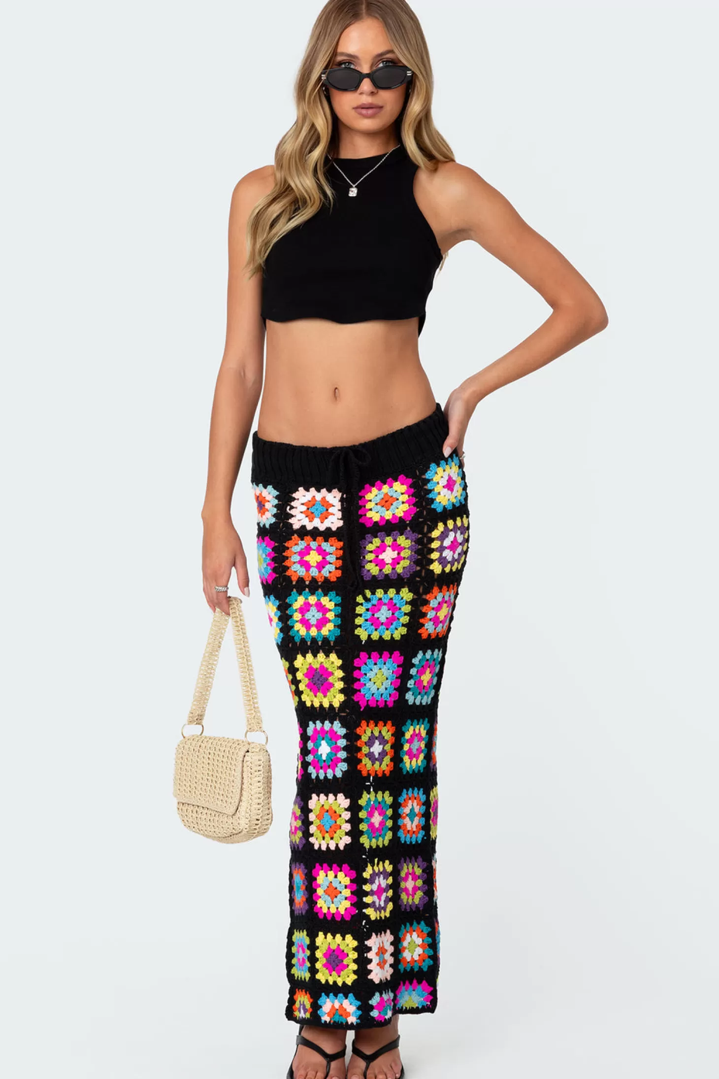 edikted Patchwork Crochet Maxi Skirt* Skirts | Skirts