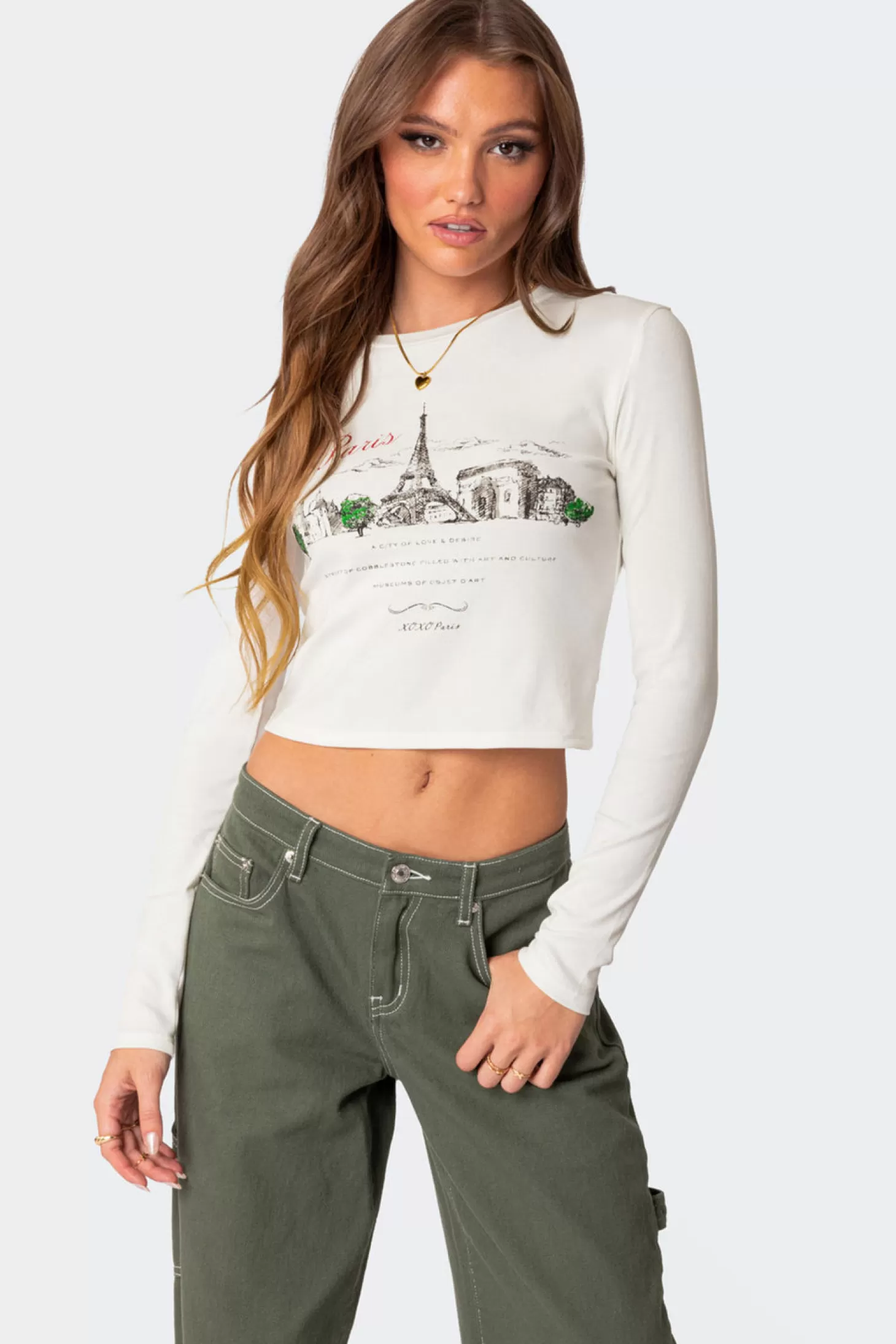 edikted Phillipa Long Sleeve T Shirt* Long Sleeve Tops | Graphic Tops