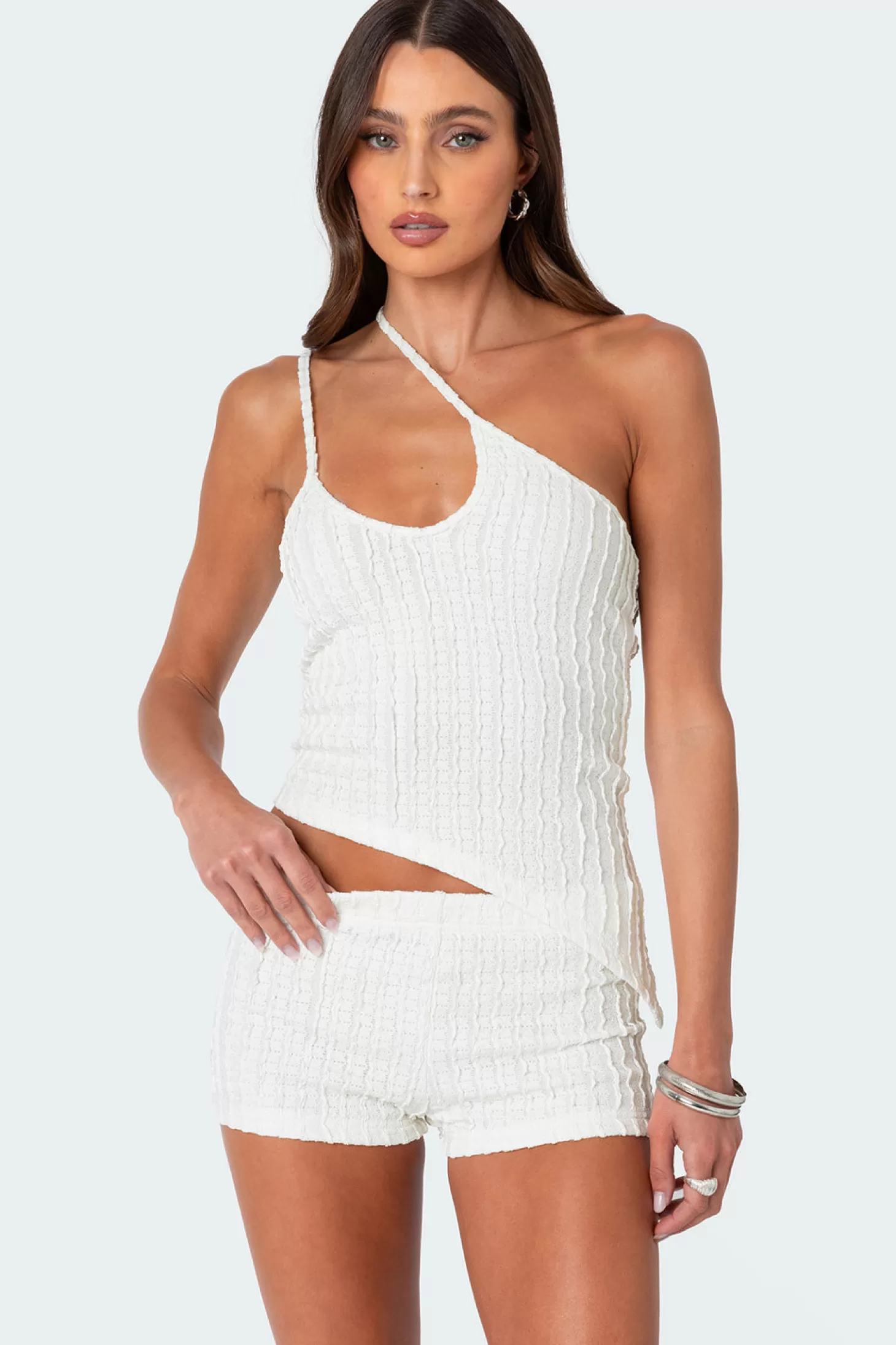 edikted Phoebe Asymmetric Textured Knit Top* Tops | Sets