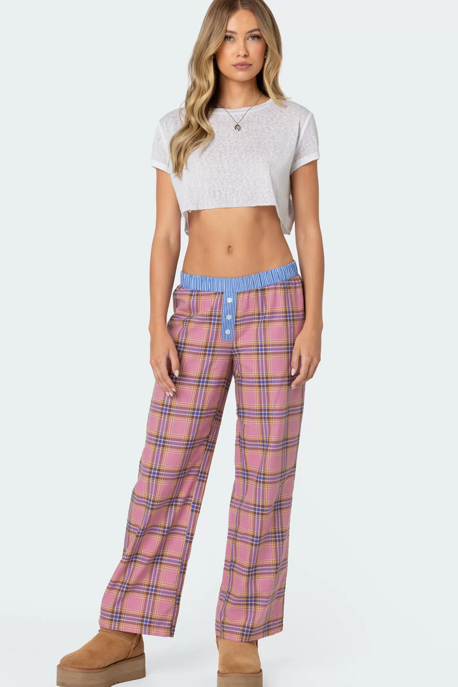 edikted Plaid & Stripe Pants* Pants | Pants