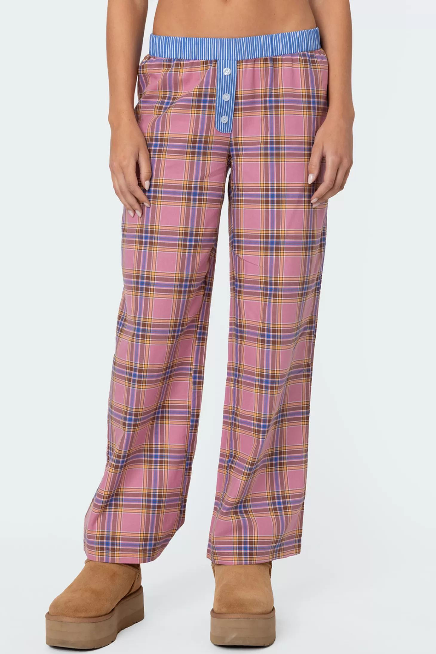 edikted Plaid & Stripe Pants* Pants | Pants