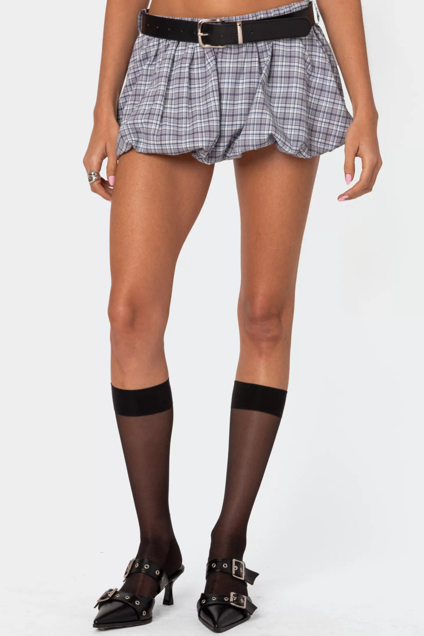 edikted Plaid Bubble Micro Skort* Skirts | Skirts