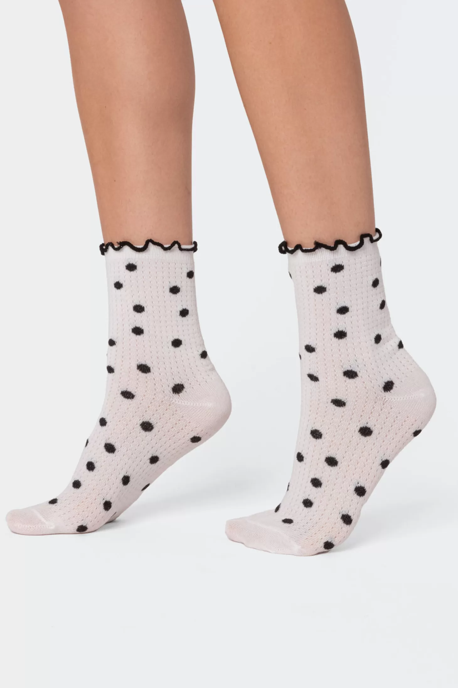 edikted Polka Dot Frill Socks* Socks & Tights