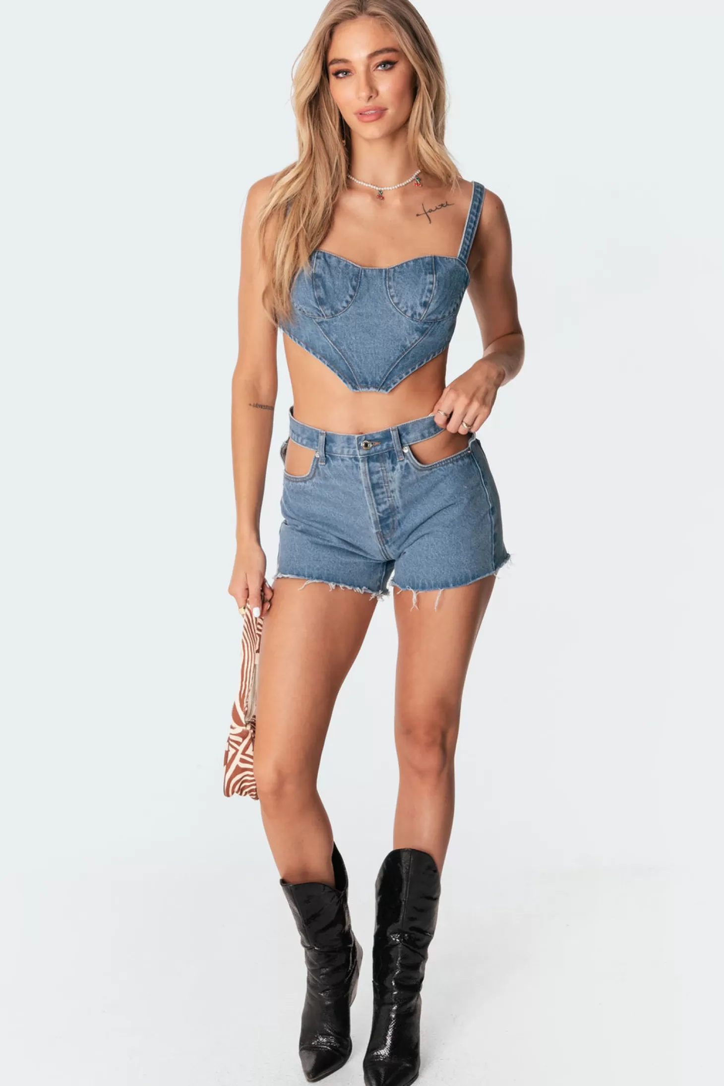 edikted Polly Pocketless Denim Shorts* Shorts | Shorts