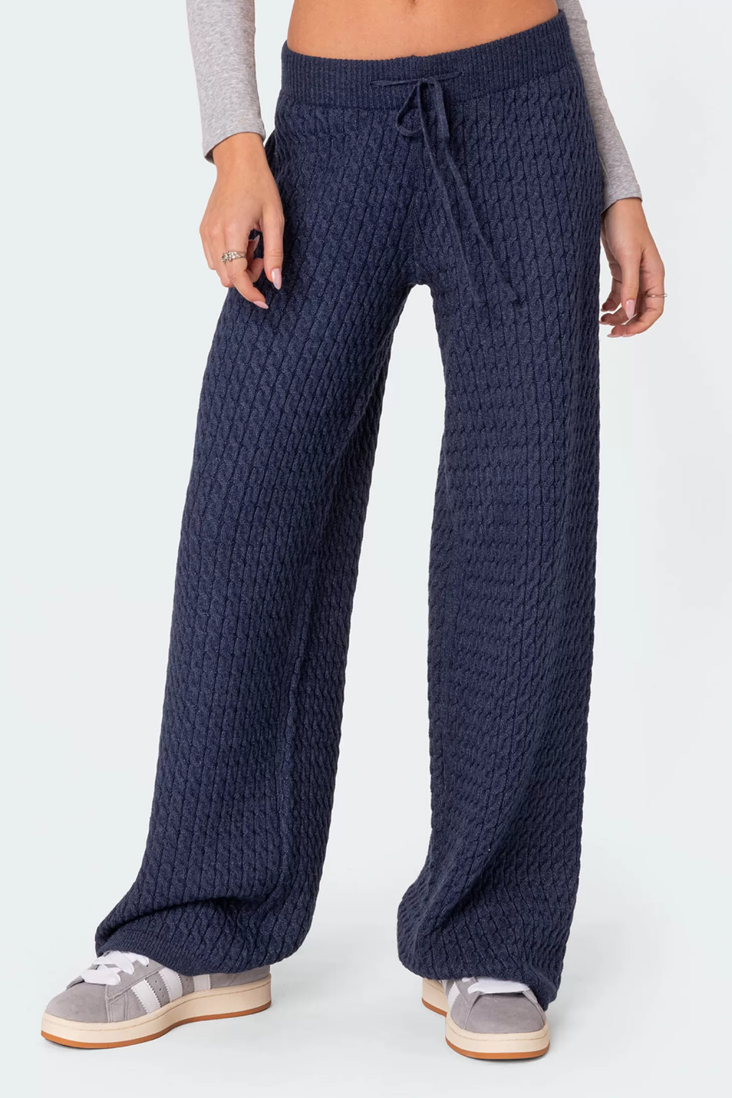 edikted Portia Relaxed Cable Knit Pants* Pants | Pants