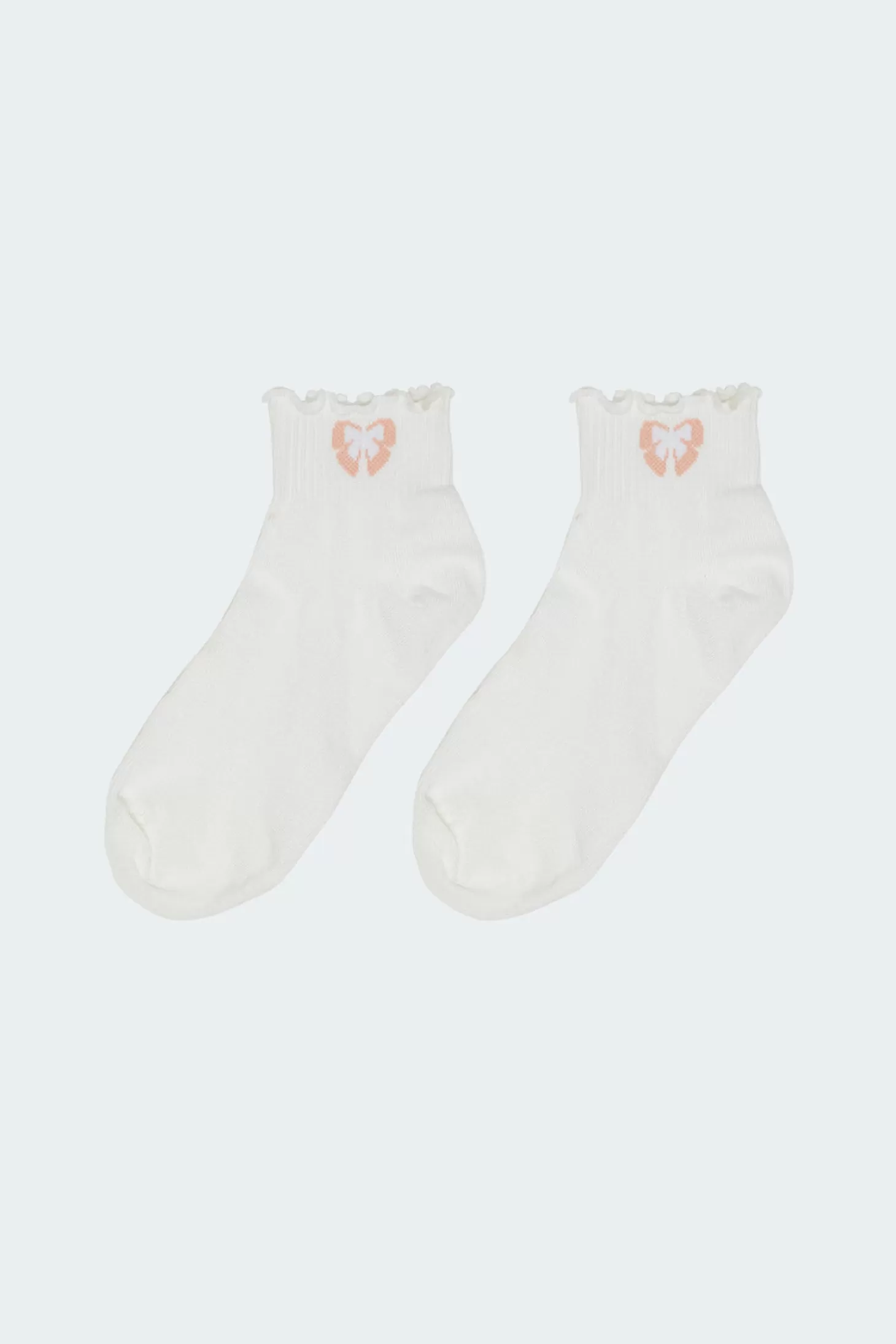 edikted Printed Frill Hem Socks* Socks & Tights